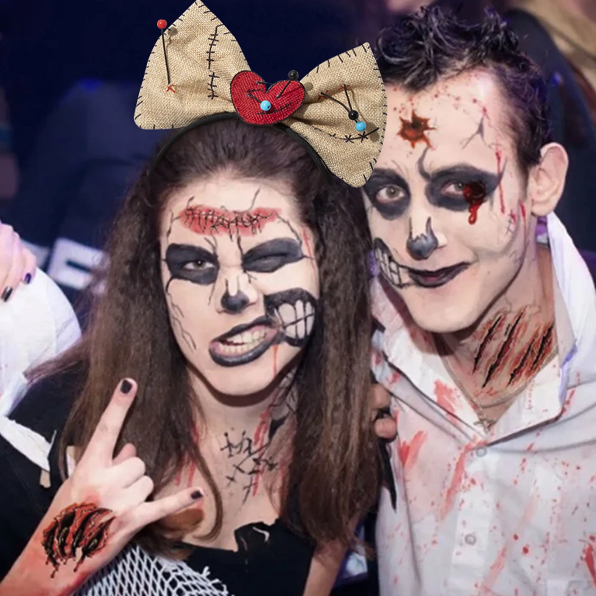 Spooky Halloween Voodoo Doll Necklace Headband Cosplay 5