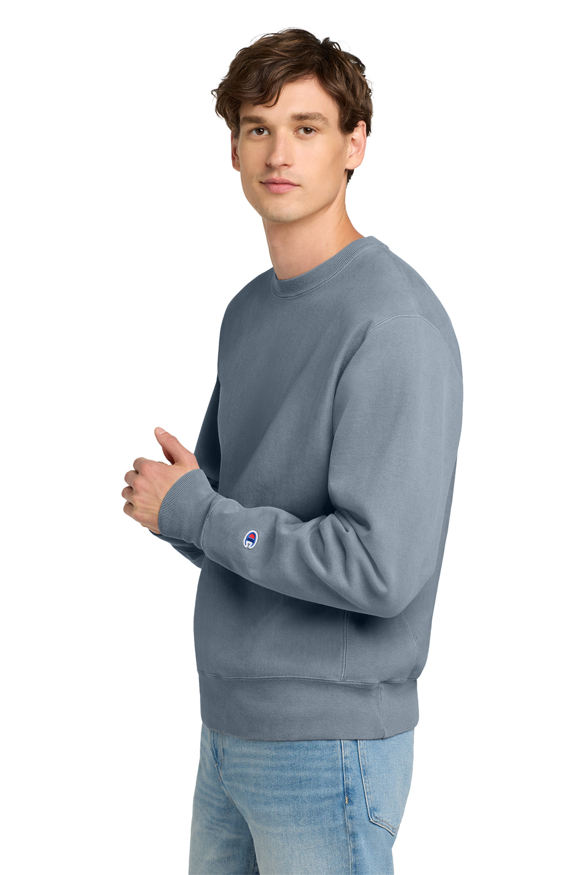 Champion Reverse Weave Garment-Dyed Crewneck Sweatshirt. GDS149 29