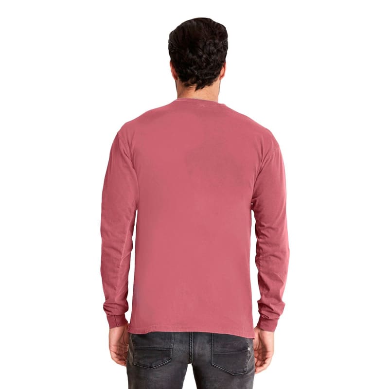 Next Level Apparel Adult Inspired Dye Long-Sleeve Crew With Pocket 3