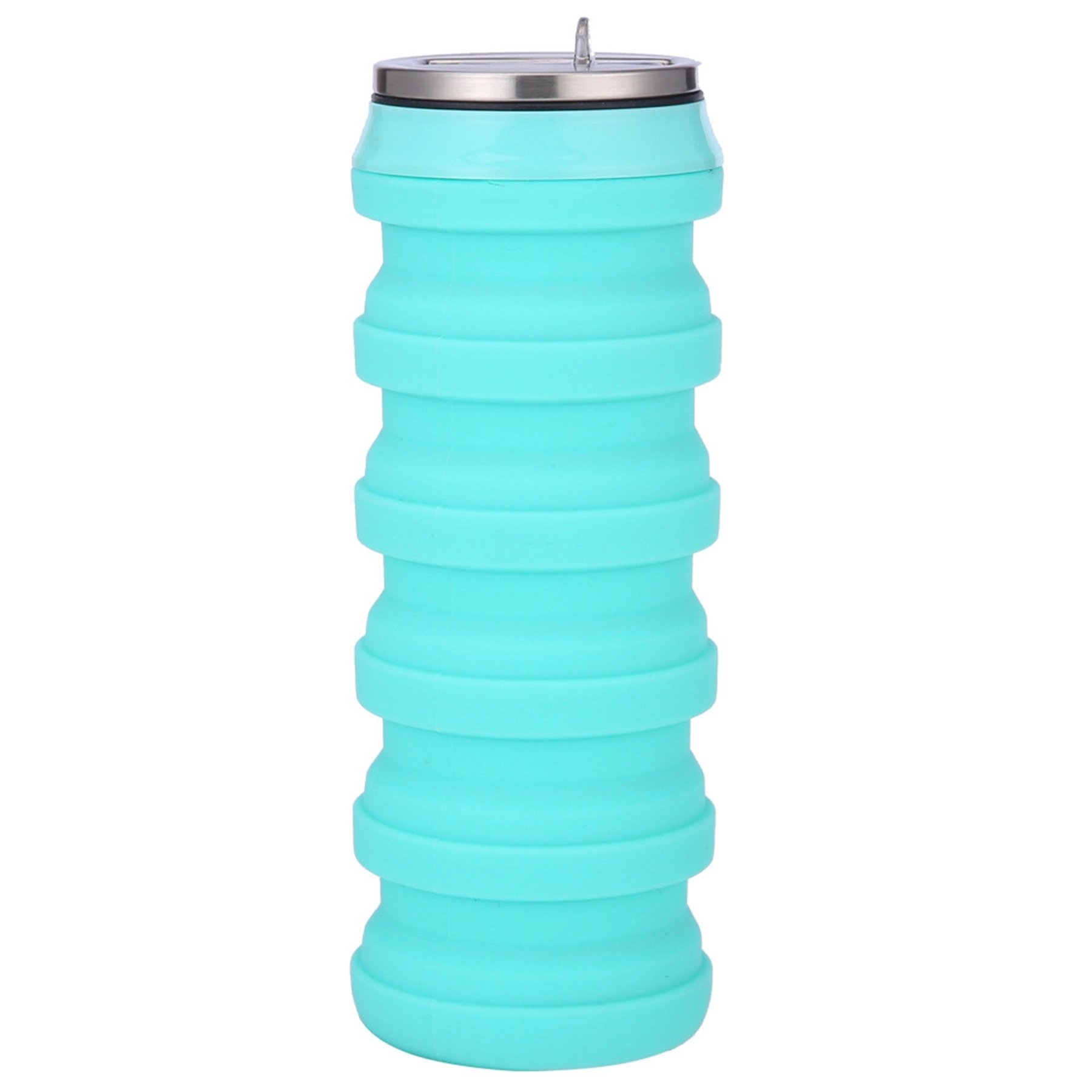16 Oz. Silicone Collapsible Bottle with Drinking Lid 9