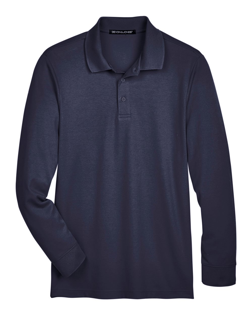 Men's Tall CrownLux Performance® Plaited Long Sleeve Polo - DG20LT 36