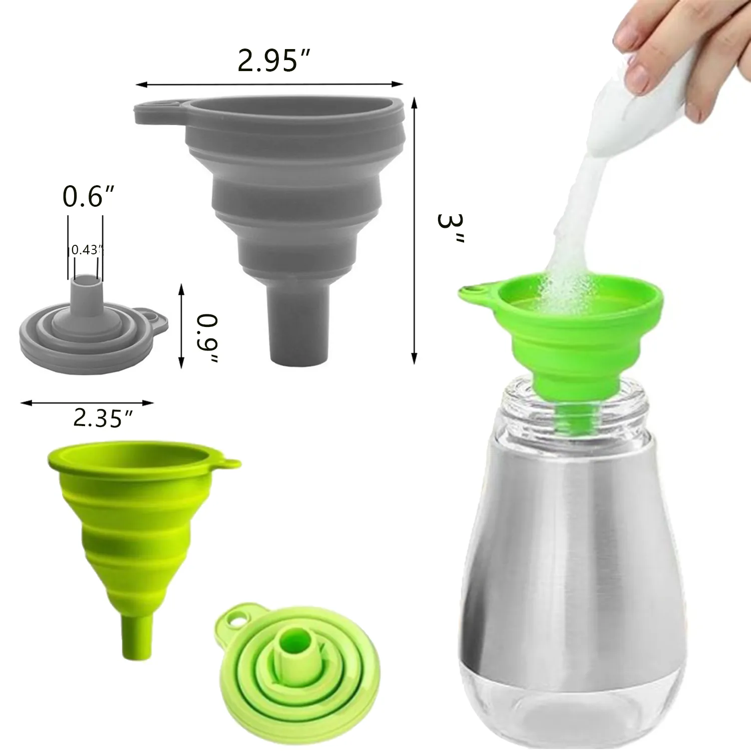Portable Folding Silicone Funnel 5