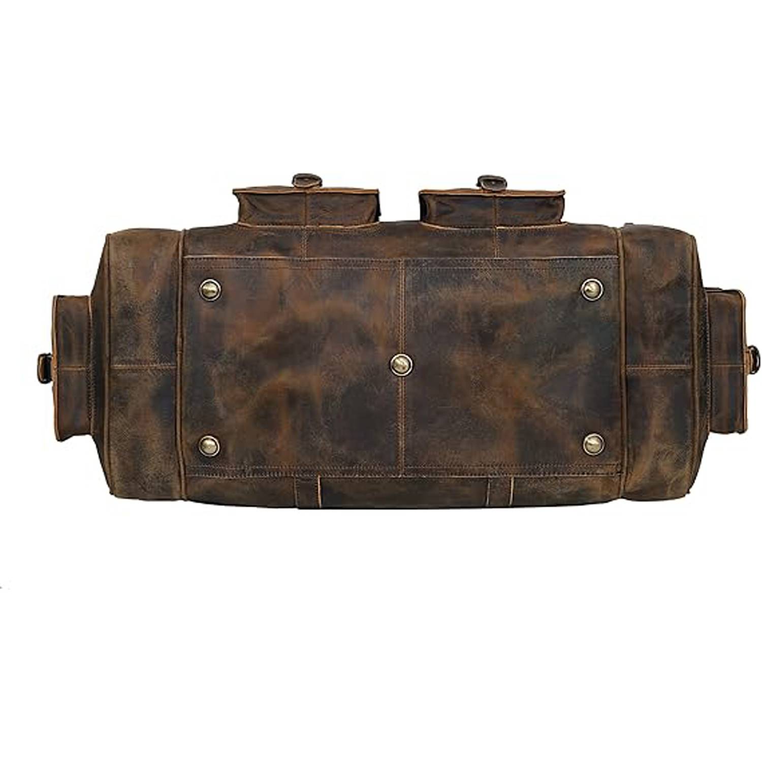 50L Large Capacity Genuine Leather Travel Duffle Bag 7