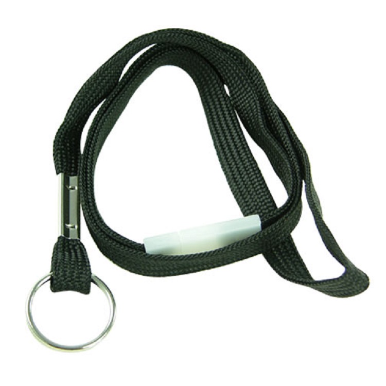 3/8" x 36" Flat Nylon Breakaway Lanyard with Split Ring 3