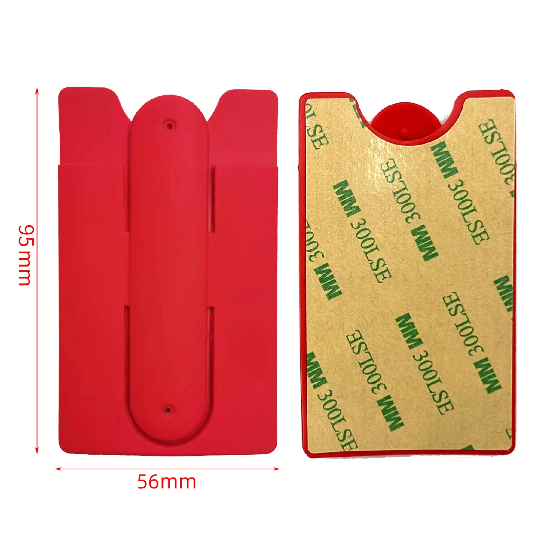 Rubberized Phone Wallet With Kickstand-Blank 2