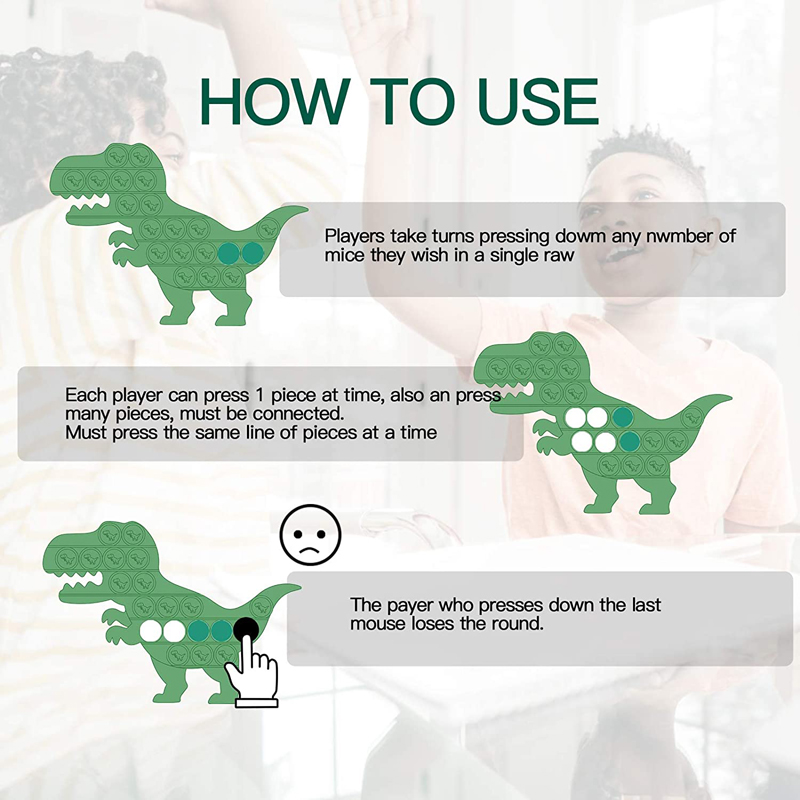 Dinosaur Silicone Stress Reliever Sensory Fidget Toy 8