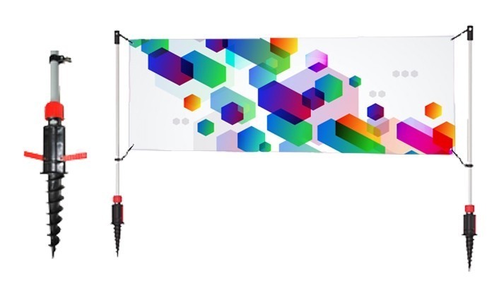Twist X™ Banner System Kit, Replacement Graphic - 144"W x 42"H 3