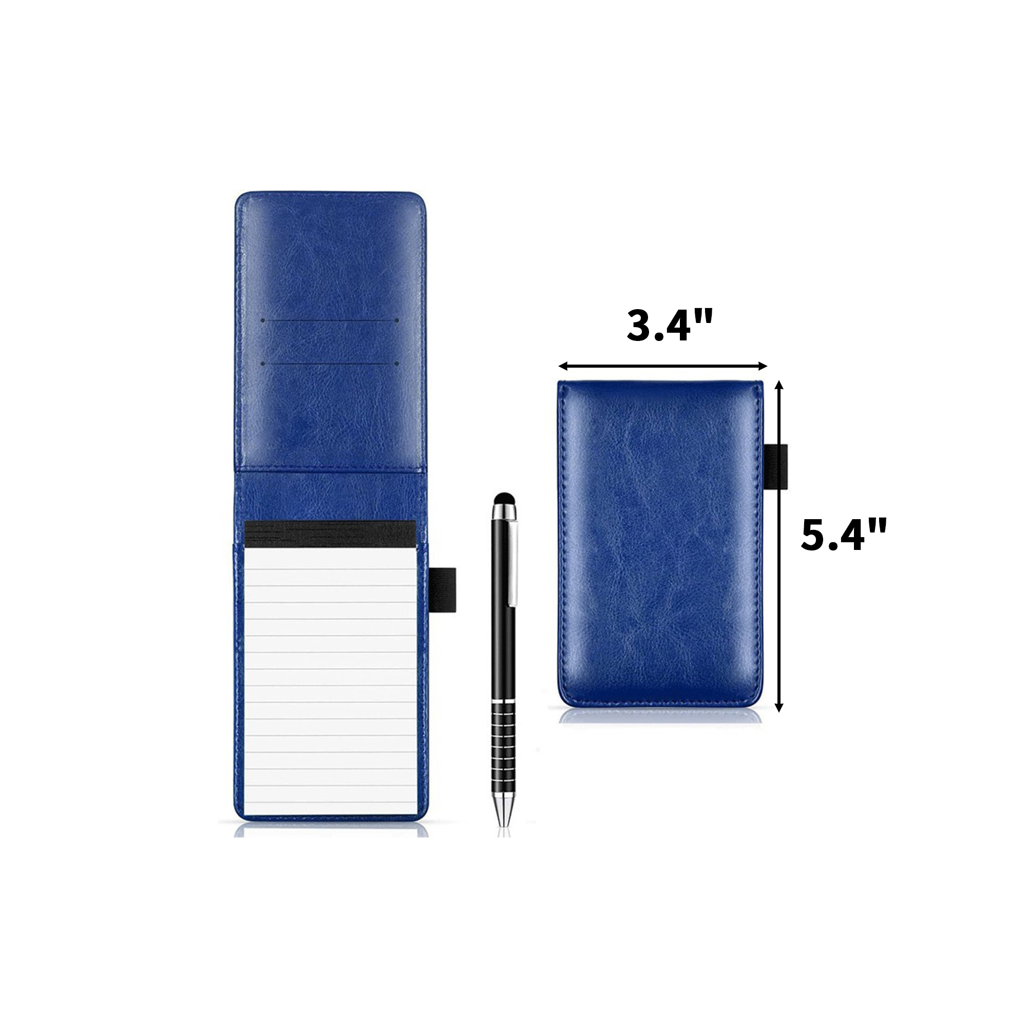 Synthetic Leather Pocket Notepad With Metal Ballpoint Pen 2