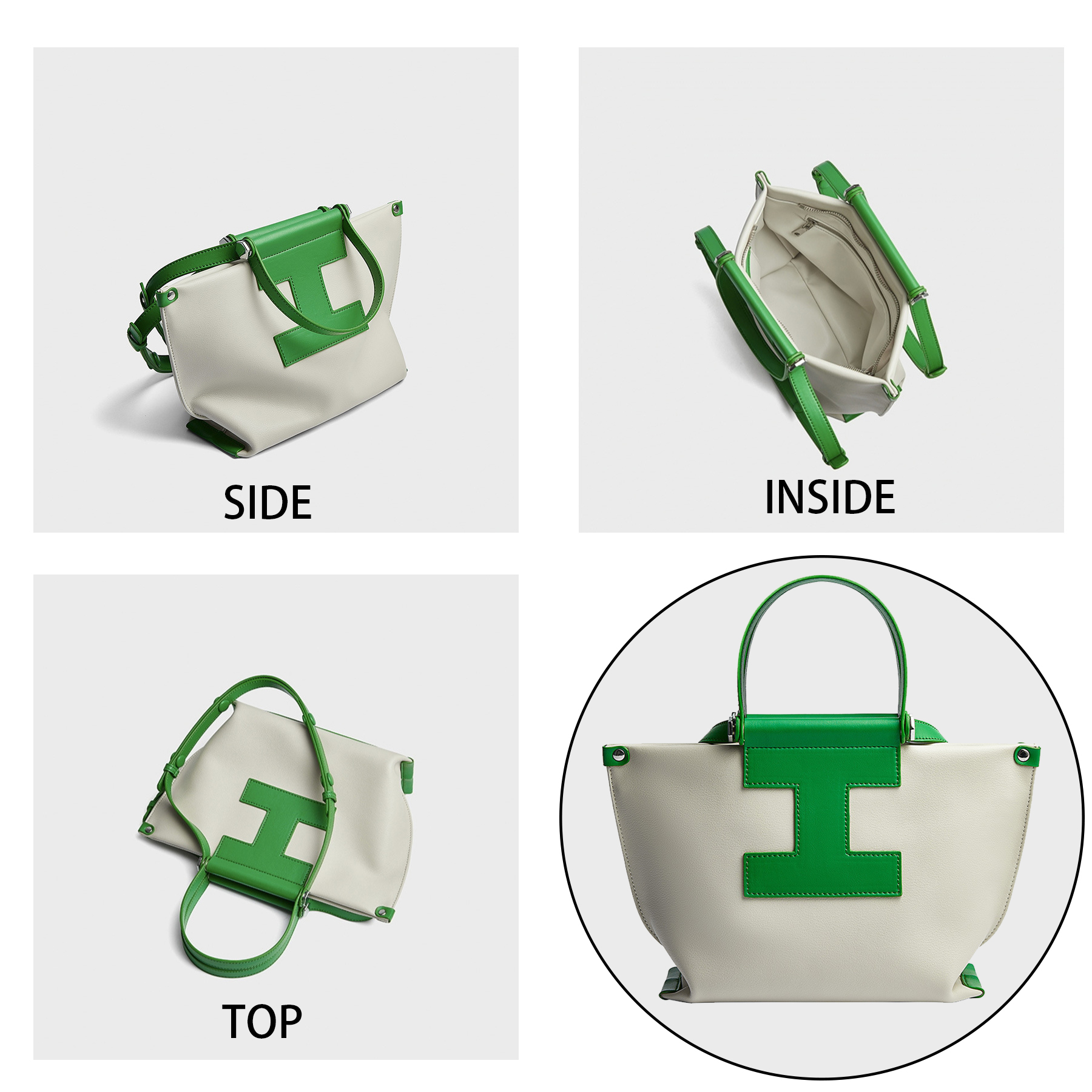 Genuine Leather Large capacity shoulder tote bag 2