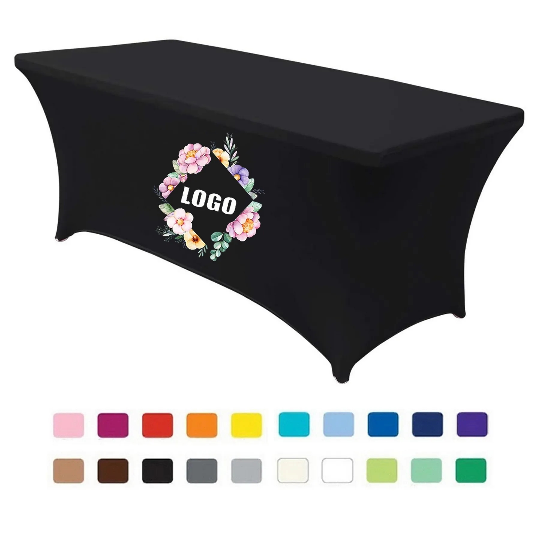 Premium 6' Full Color Dye Sublimation Stretch Table Cover 1