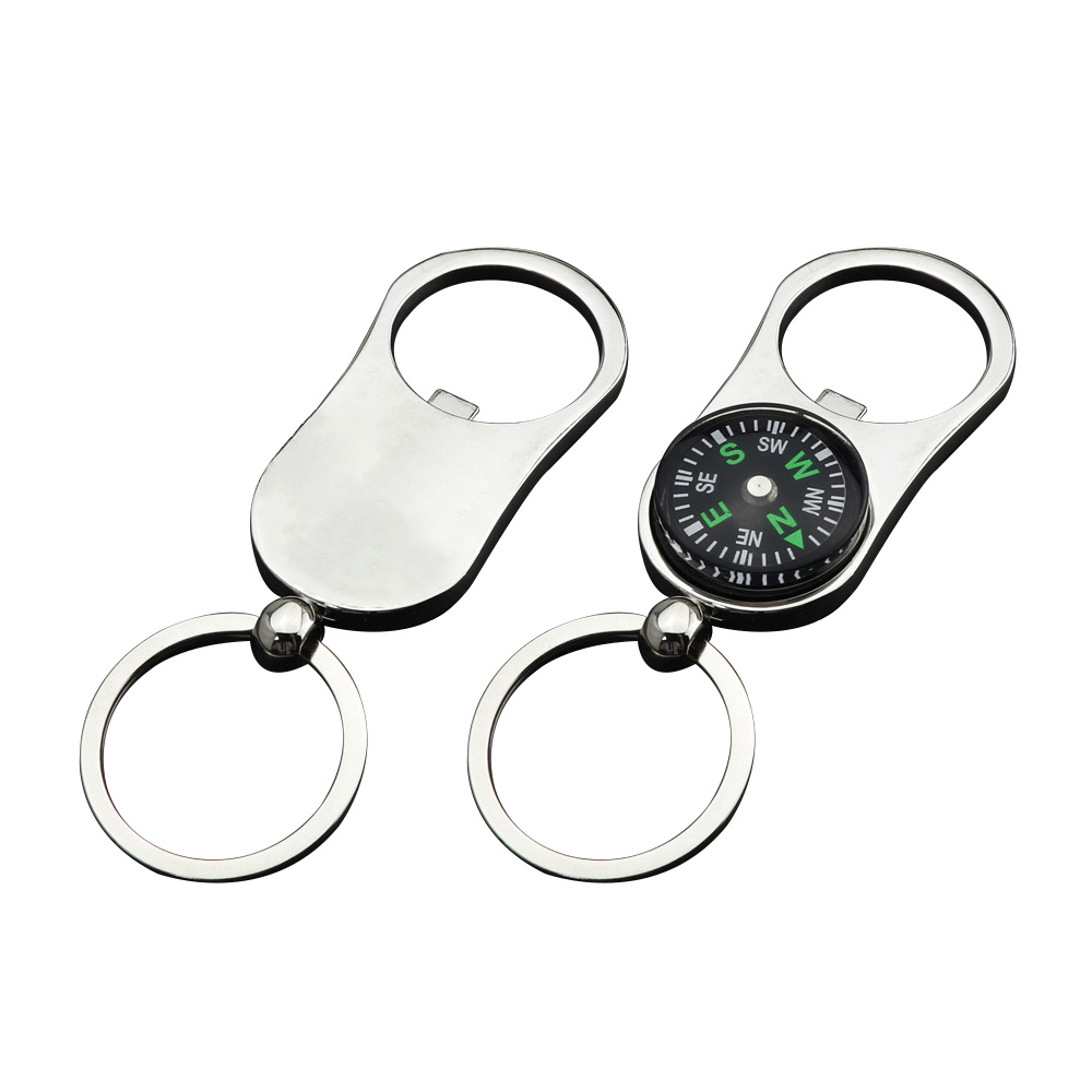 Portable Bottle Opener Compass Keychain 2