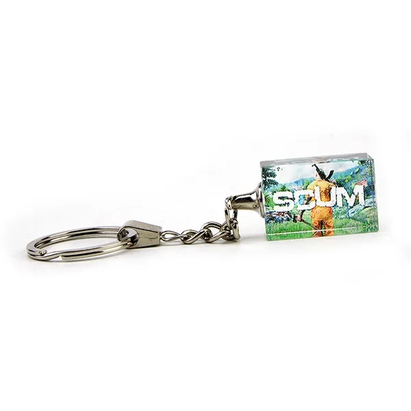 Optical Crystal Key Chain - Rectangle 1