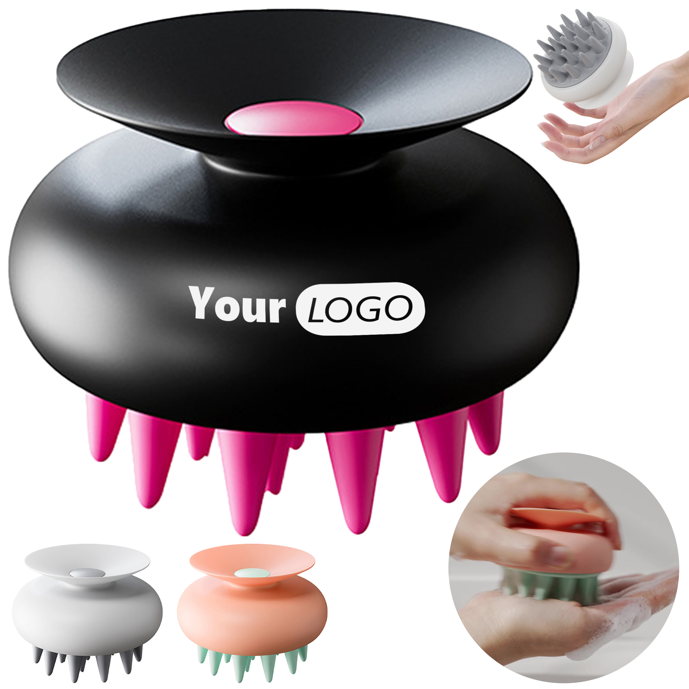 Abs Household Suction Cup Hair Brush 6