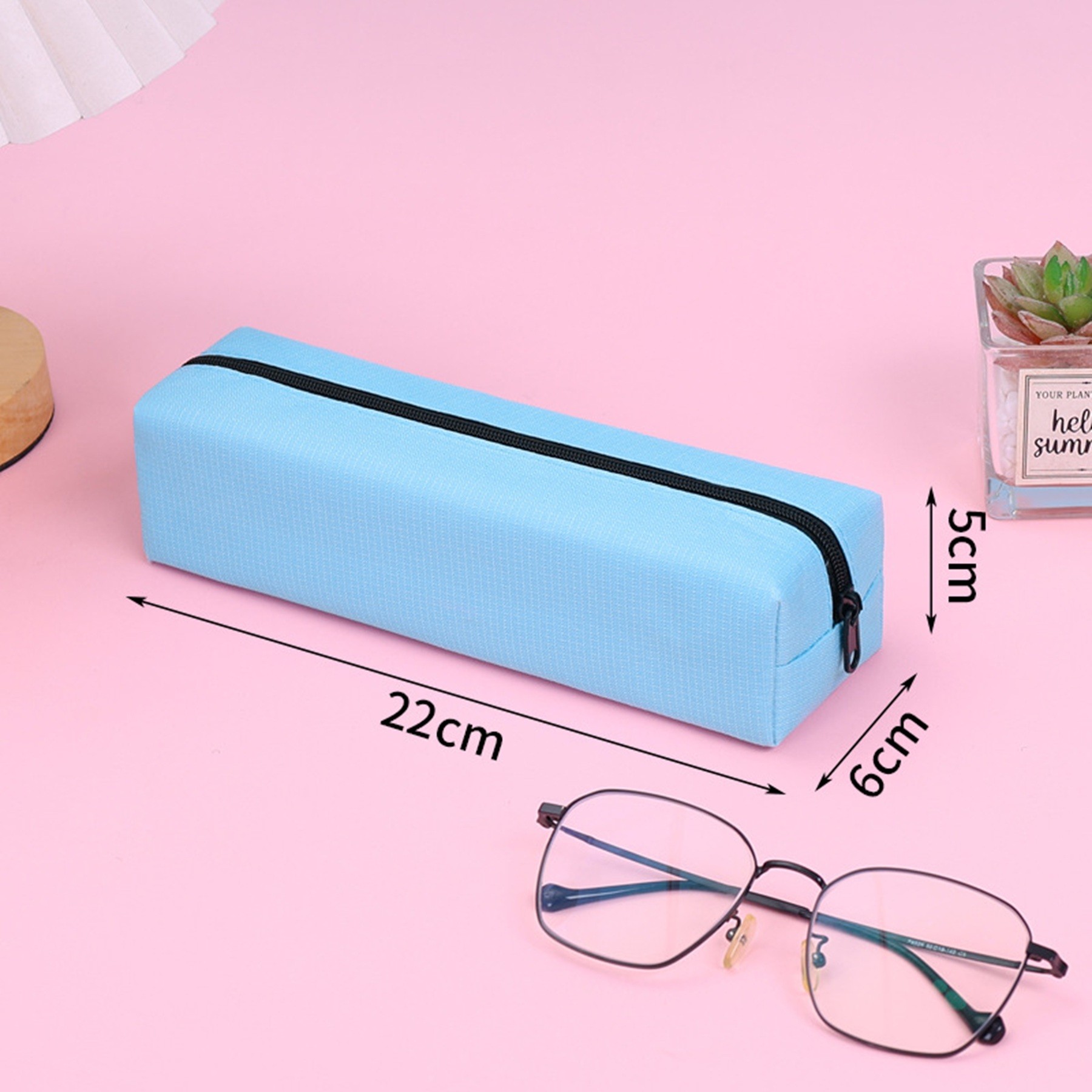 Simple Large Capacity Oxford Cloth Pencil Pouch 9