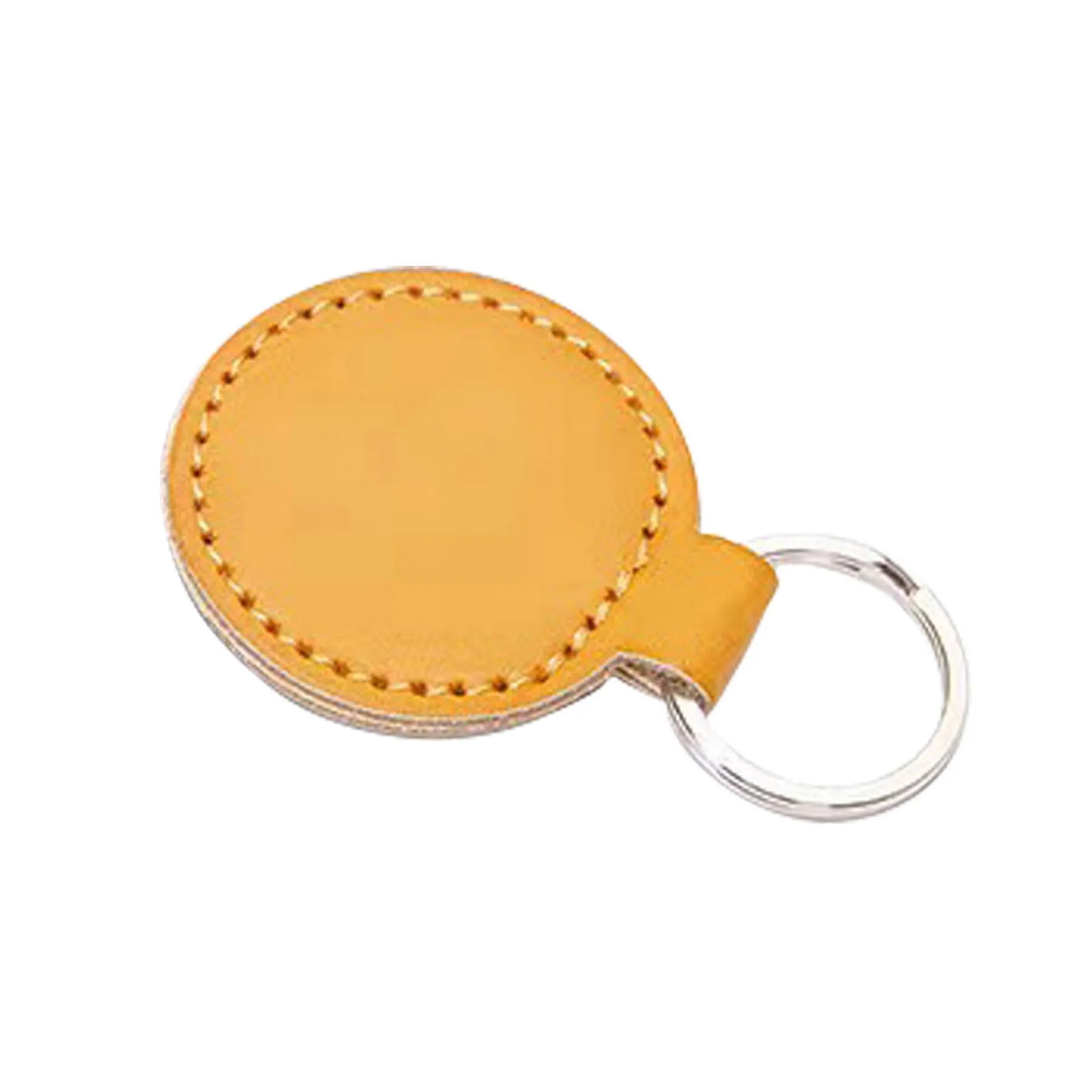 Simulated Leather Circular Key Chain 8