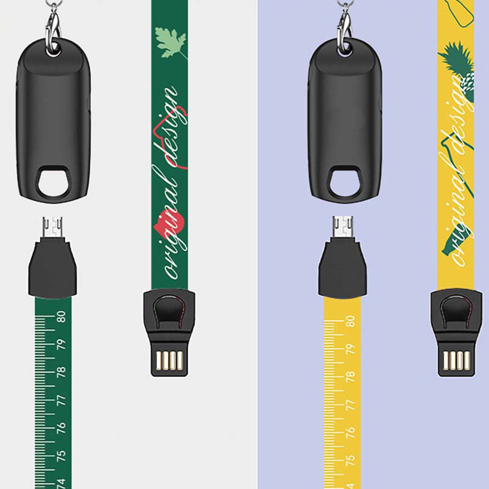 3-in-1 Polyester Charging Cable Lanyard 2
