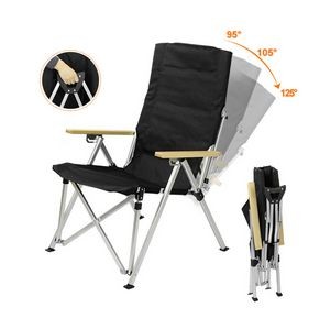 Adjustable Camping Foldable Black Beach Chair 2