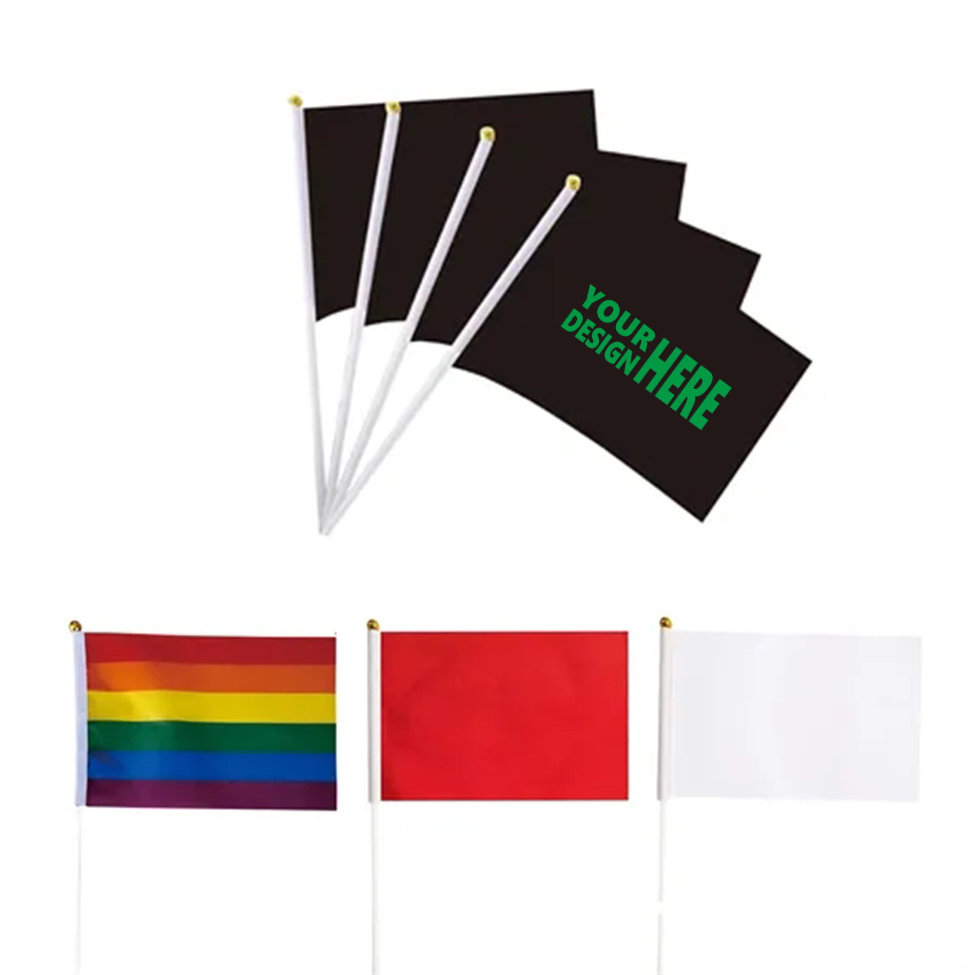 Solid Color Hand-Waved Flag 2