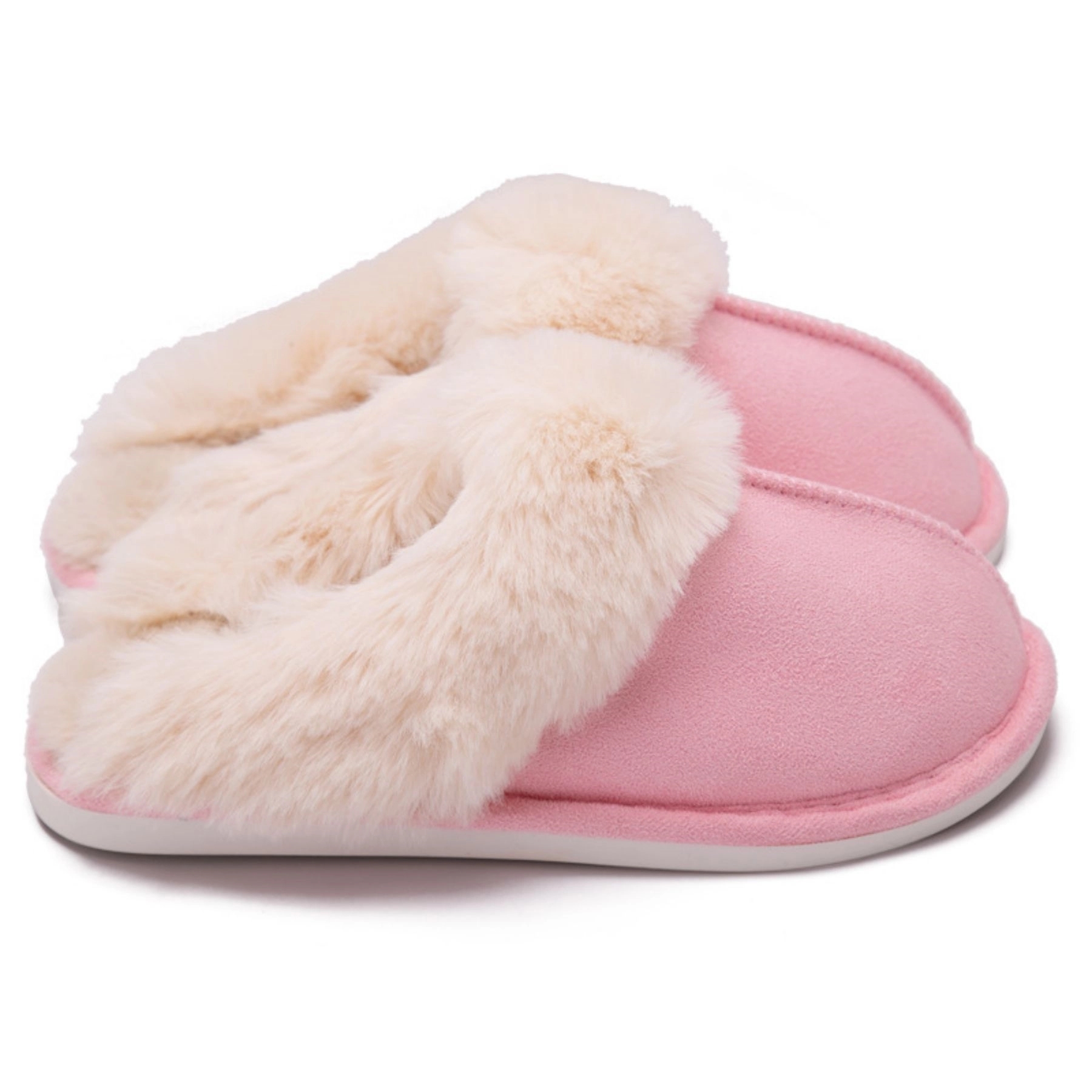 Faux Fur House Slipper Scuff Foam Slip Anti-Skid Sole 5