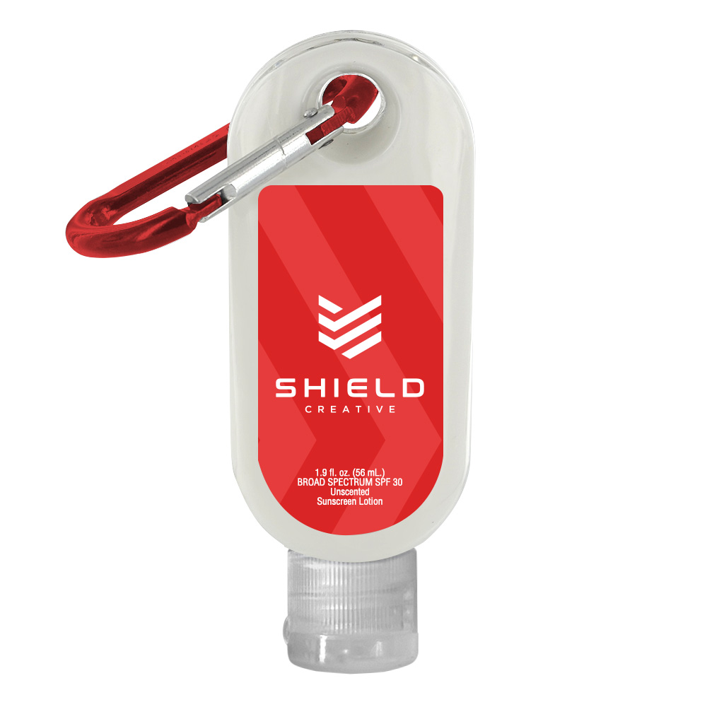 1.9 oz. SPF 30 Sunscreen with Carabiner Hook 1