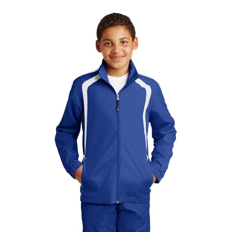 Sport-Tek Youth Colorblock Raglan Jacket. 6