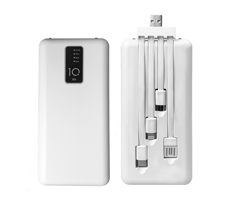 Power Bank with 4 Built-in Cables - 10000 mAh 4