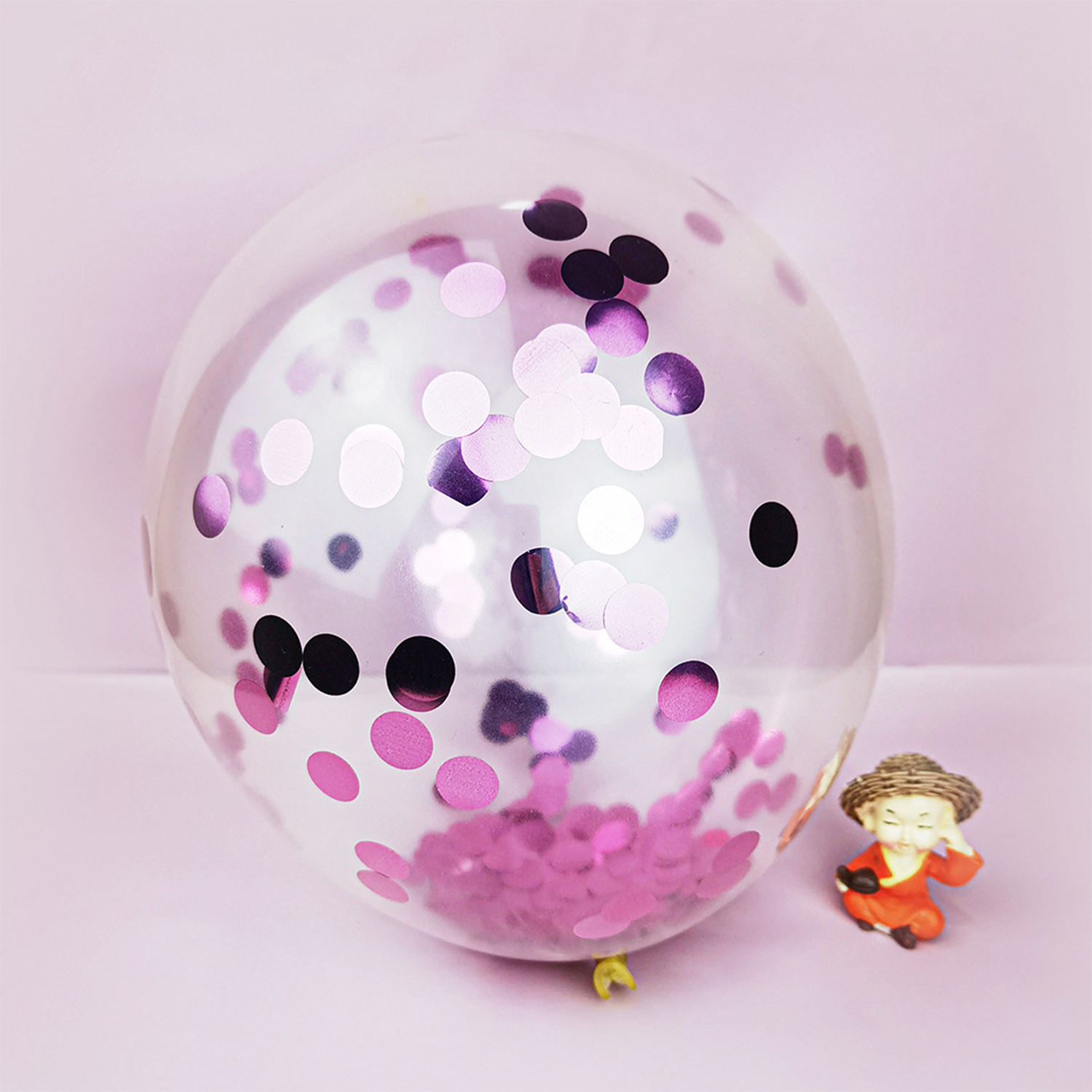 12" Party Decorations Transparent Confetti Latex Balloons 20