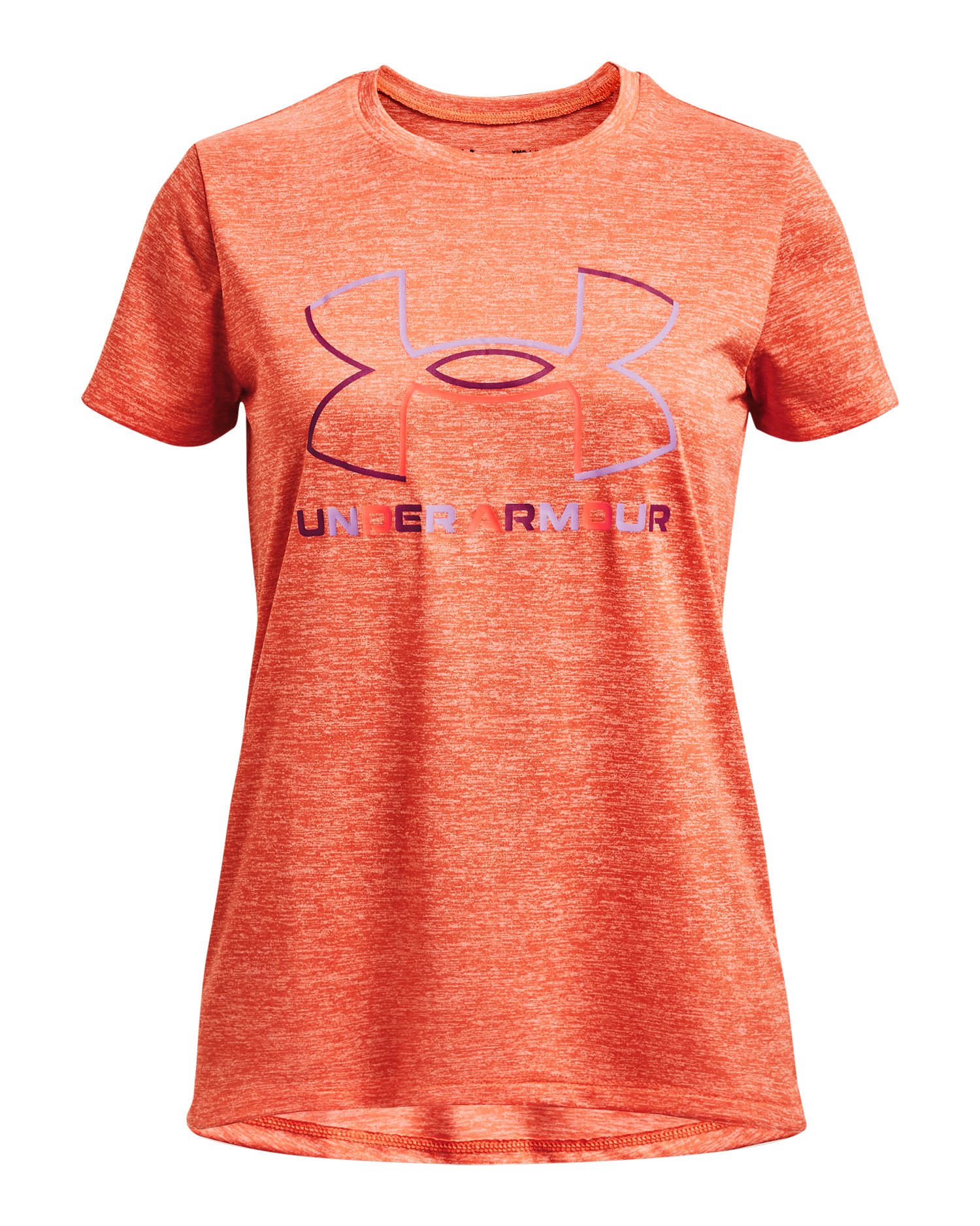 UA Tech Big Logo Twist Girls' Short Sleeve 13