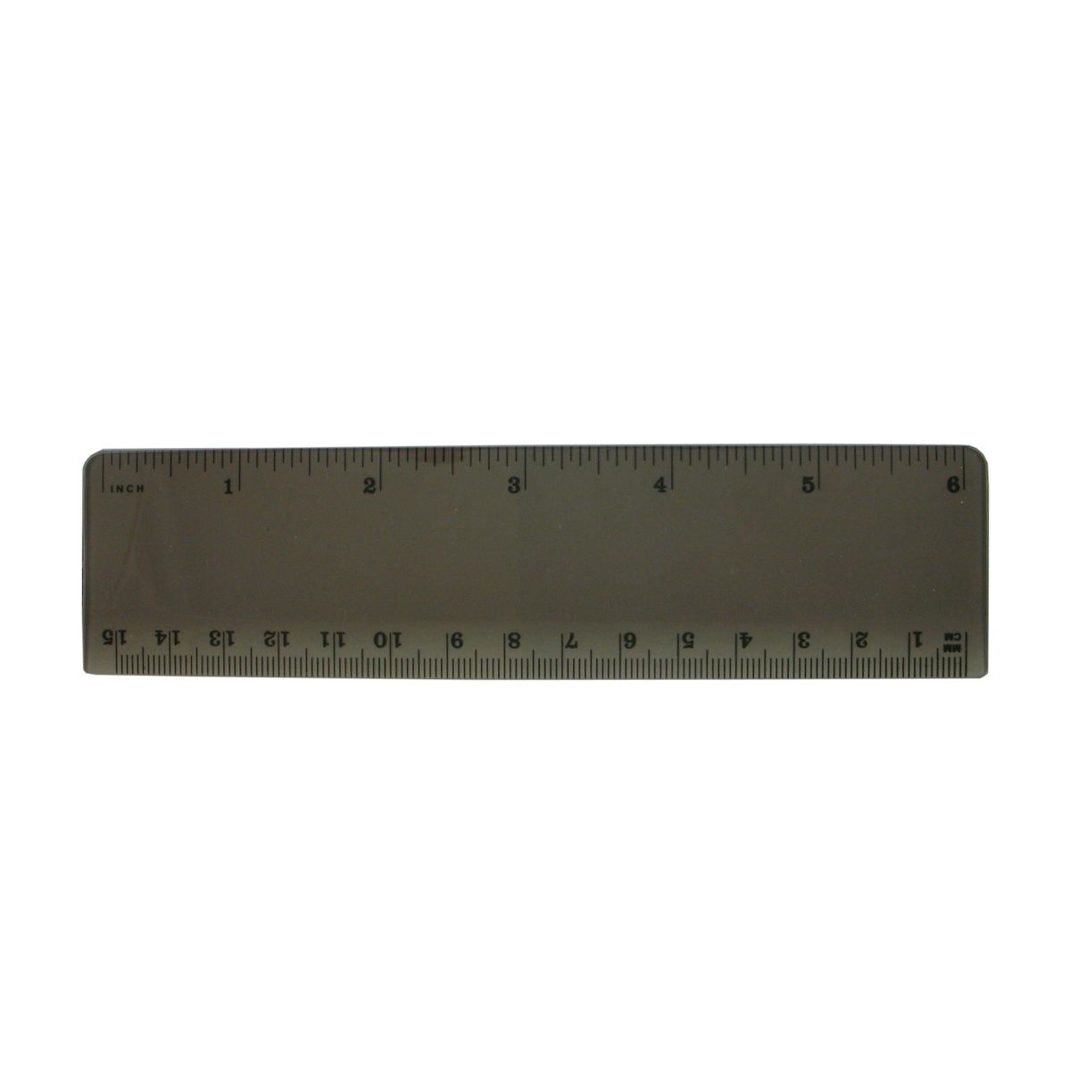 6 Inch Transparent Plastic Ruler with Metric and Inch Scales(Close Out) 7