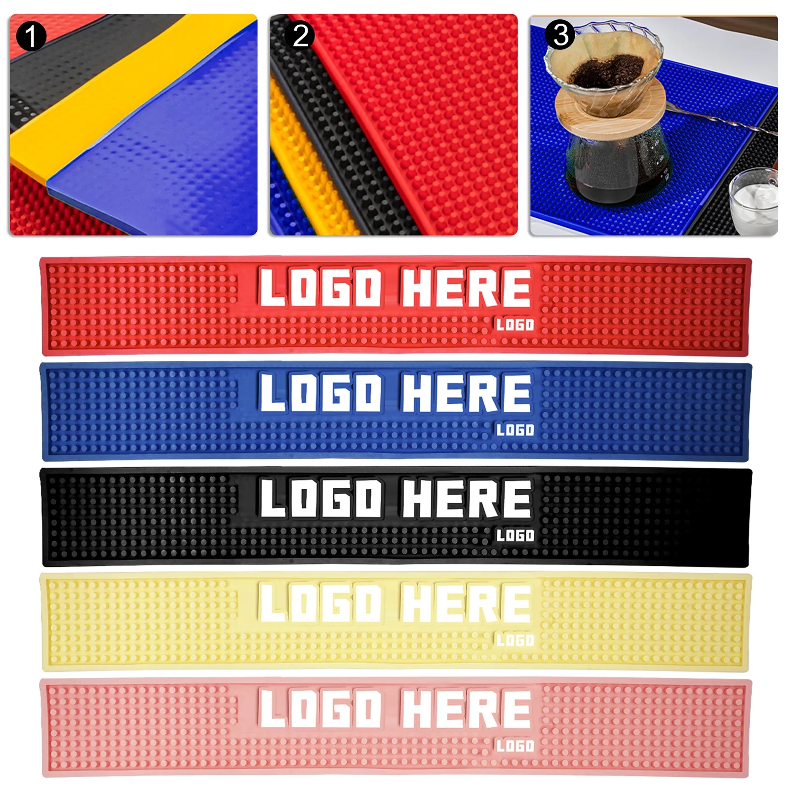 23.7-Inch Premium PVC Bar Mat 5