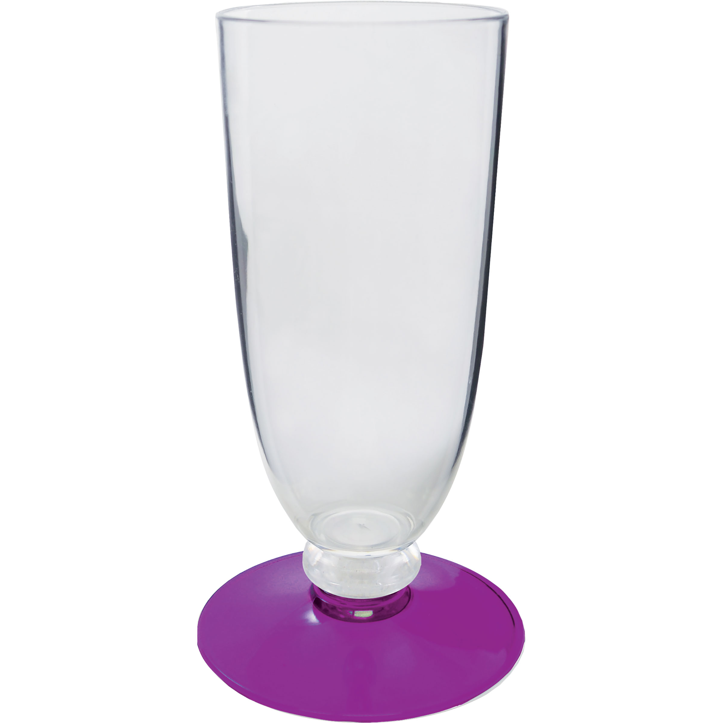 7oz Short Stem Plastic Champagne Flute with Your Choice of Base Color 9