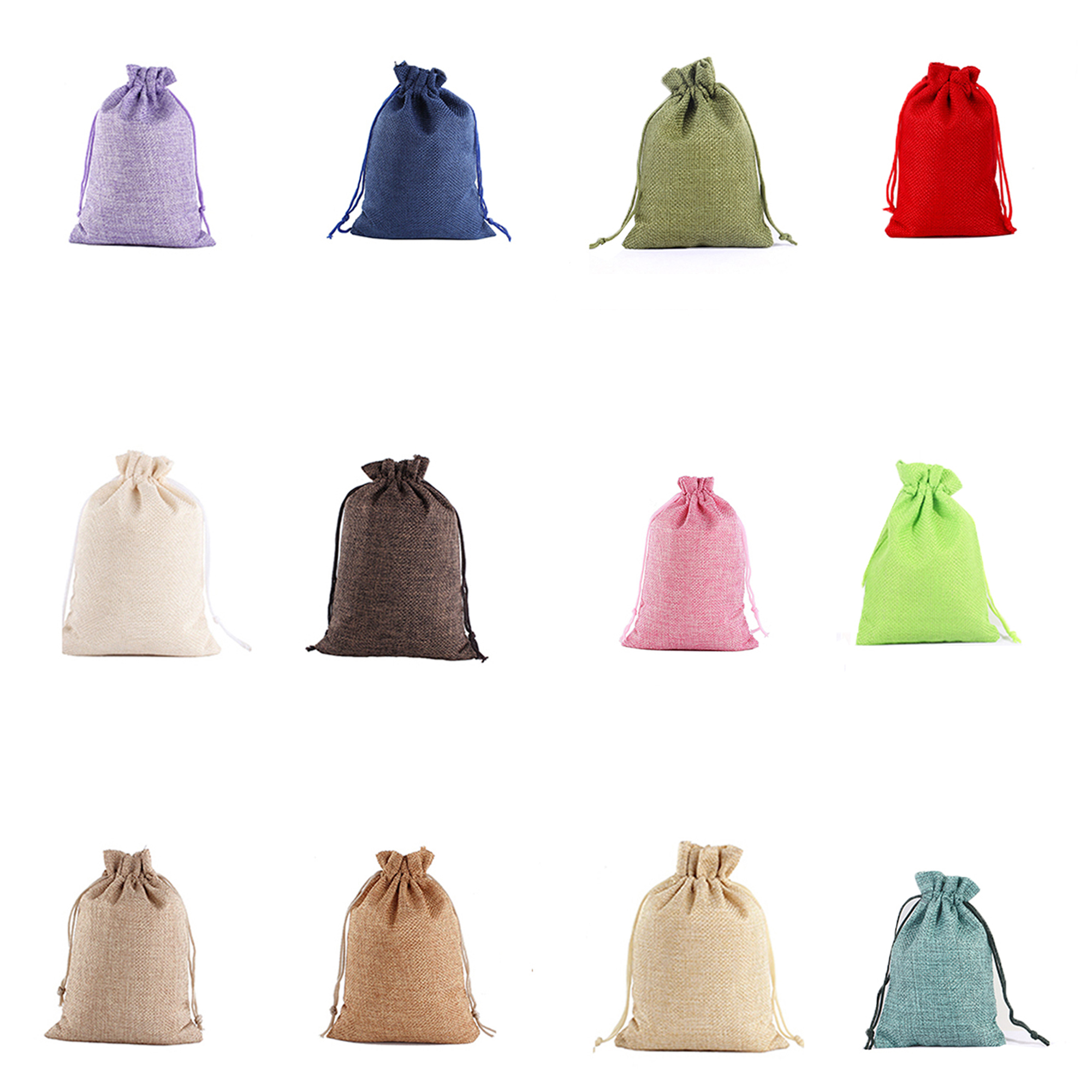 Linen Bunched Holiday Gift Bag 2