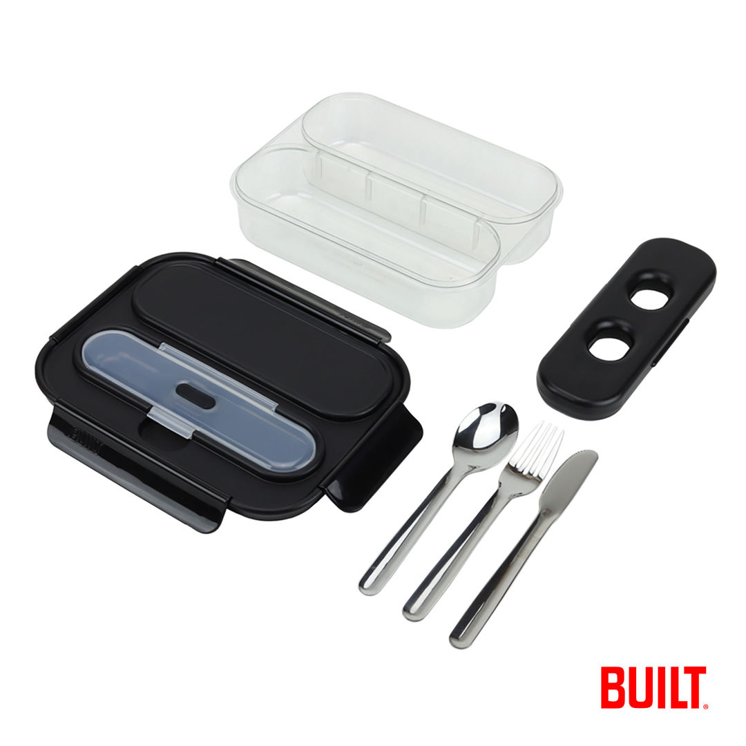 BUILT® 2 Compartment Bento Lunch Box w/Ice Pack 5