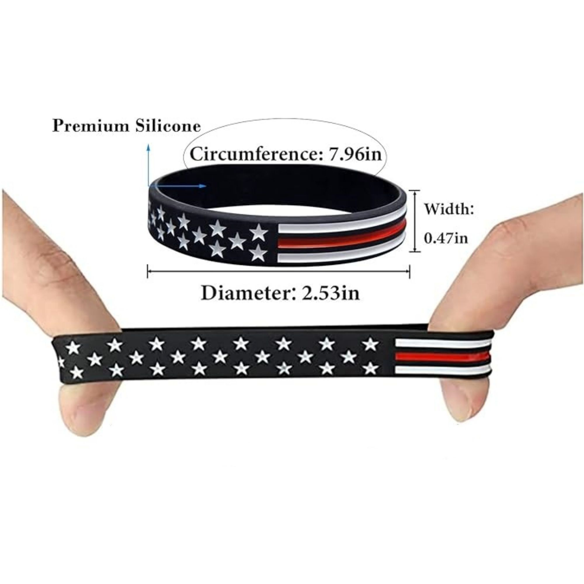 American Flag Silicone Wristband 2