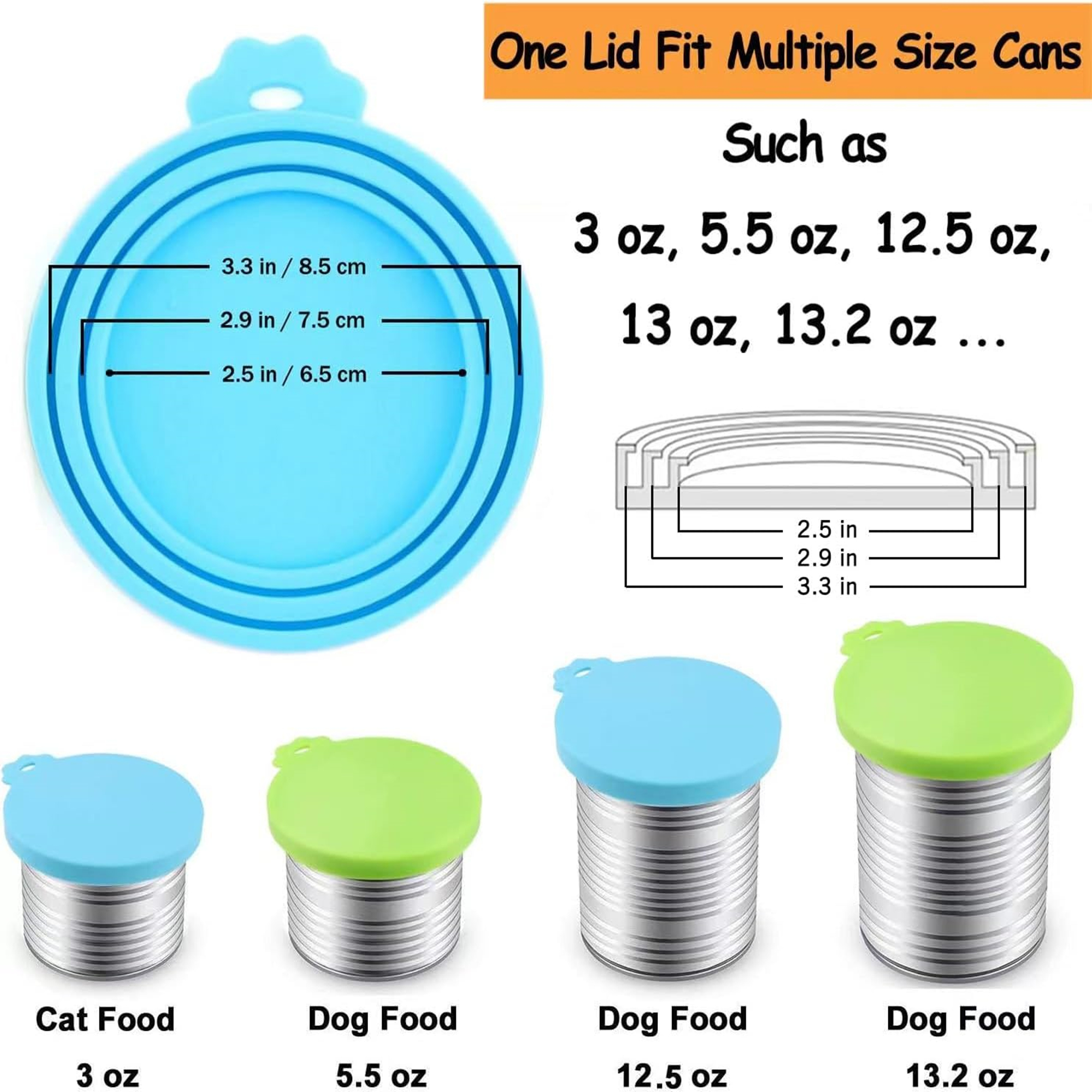 Pet Food Can Lids Silicone Cover 2