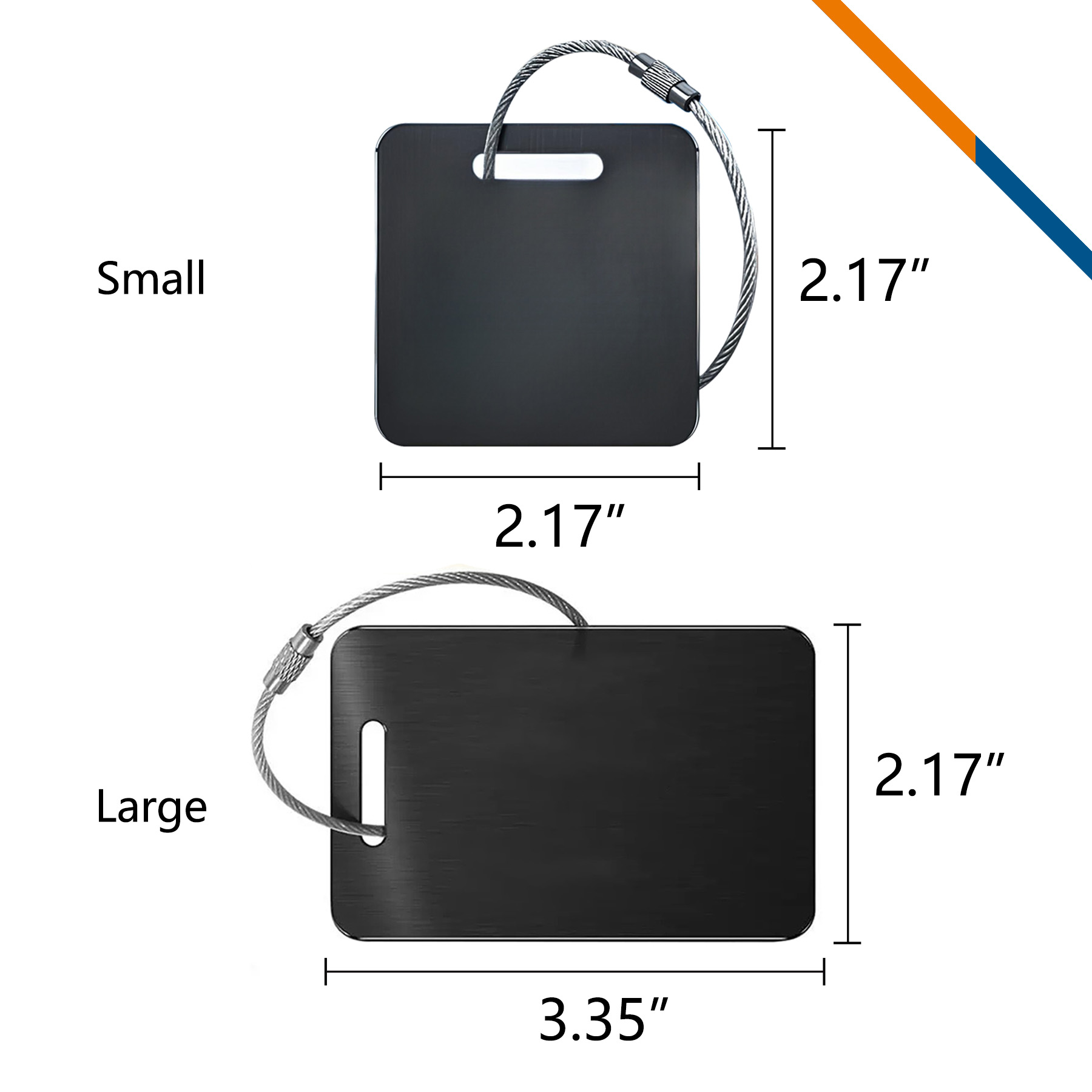 Zeniq Stainless Steel Luggage Tag 13