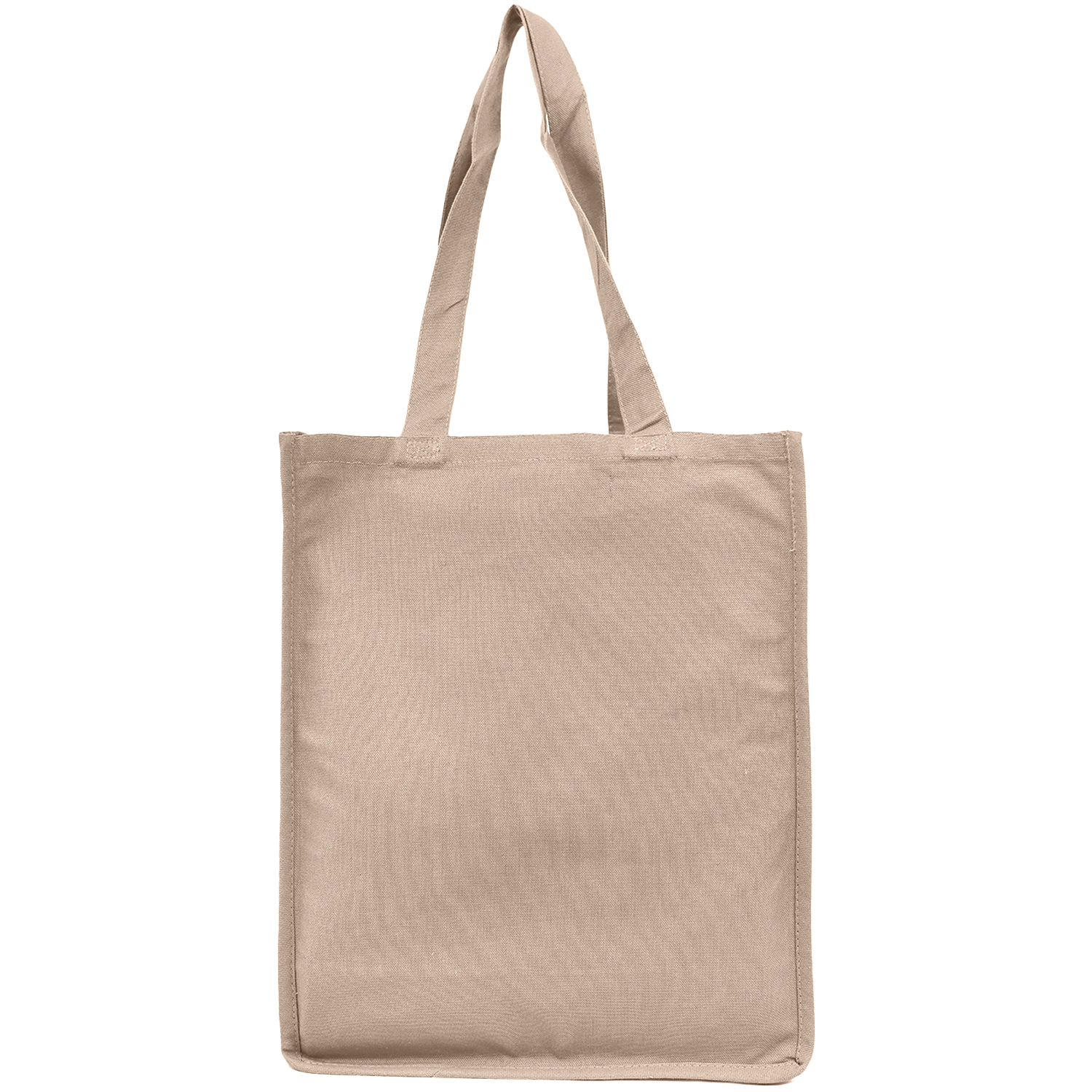 12 oz. Cotton Canvas Jumbo Shopper Tote Bag with Gusset USA Decorated (14" x 17") 2