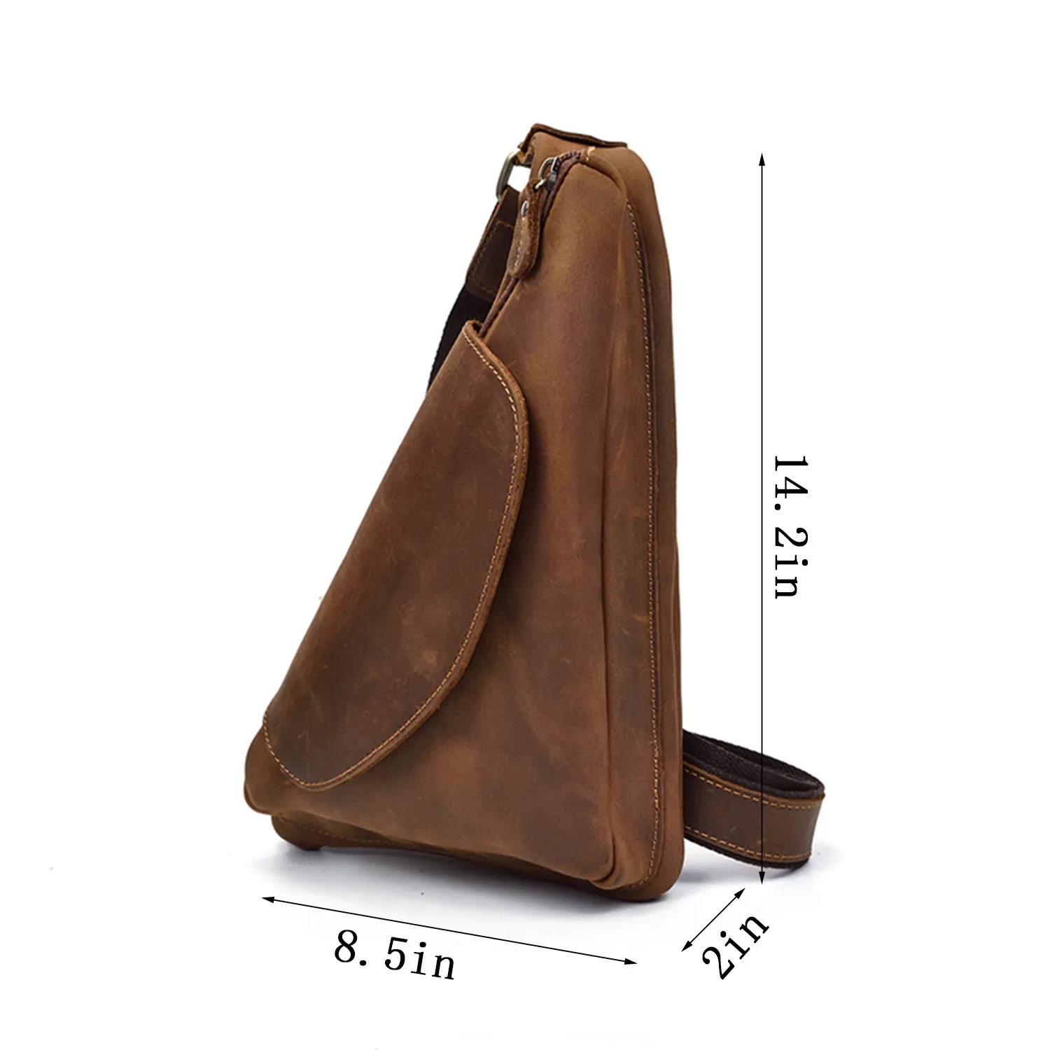 Genuine Leather Chest Retro Crossbody Bag 6
