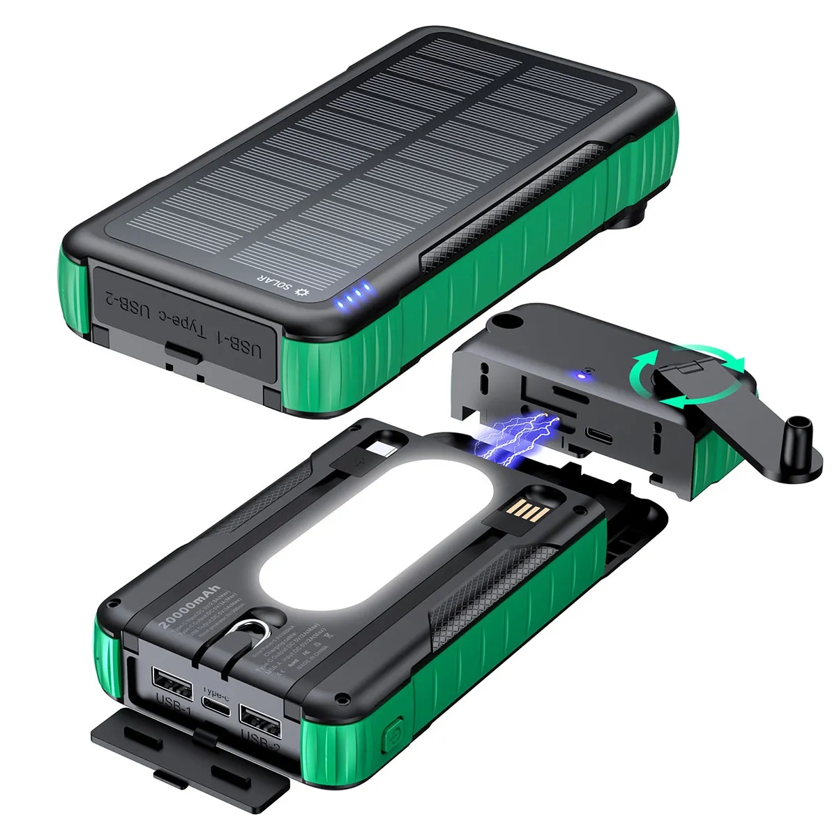 Hand Crank Solar Power Bank 4