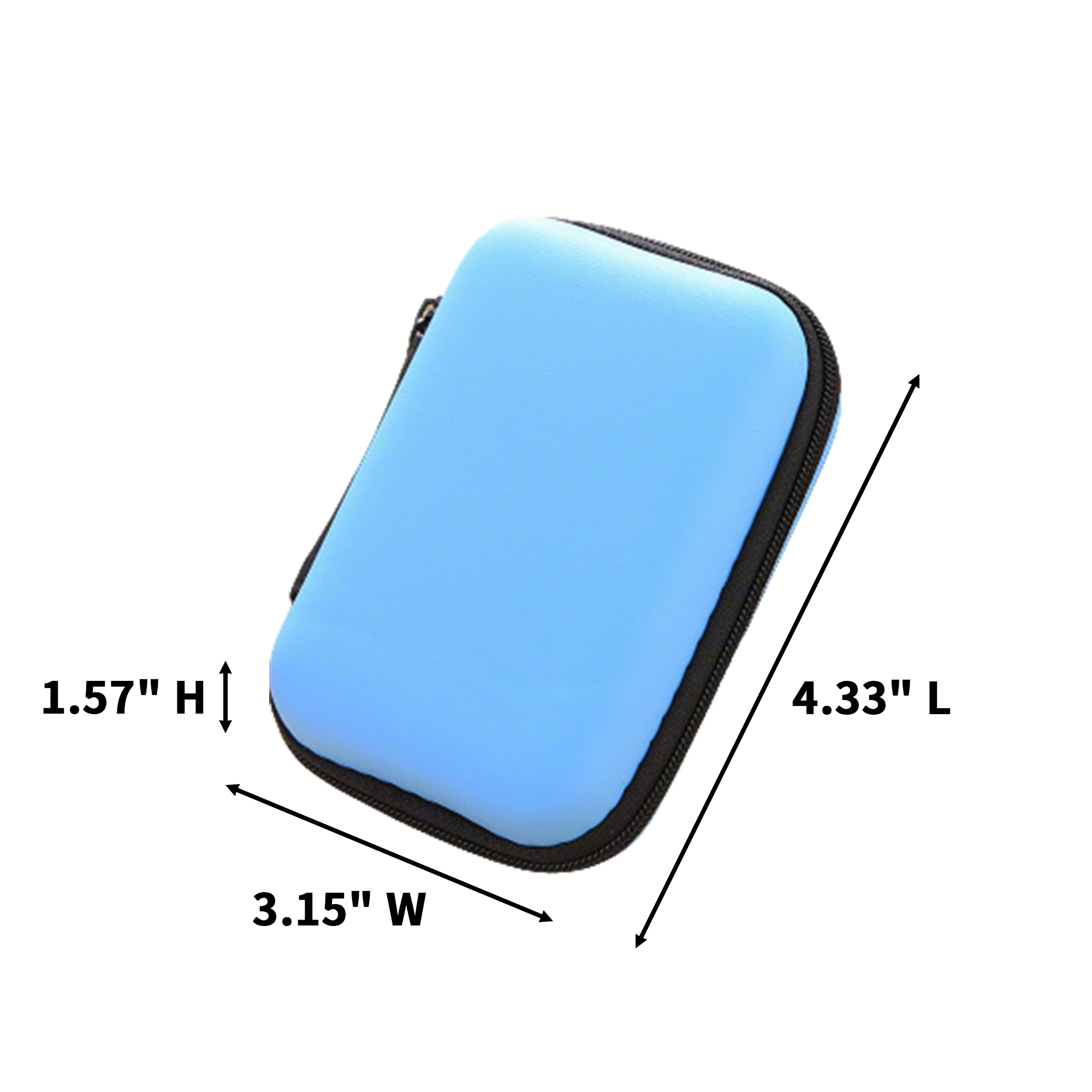 Polyurethane Ethylene Vinyl Acetate Earphone Cable Storage Case 4.33 x 3.15 x 1.57" 5