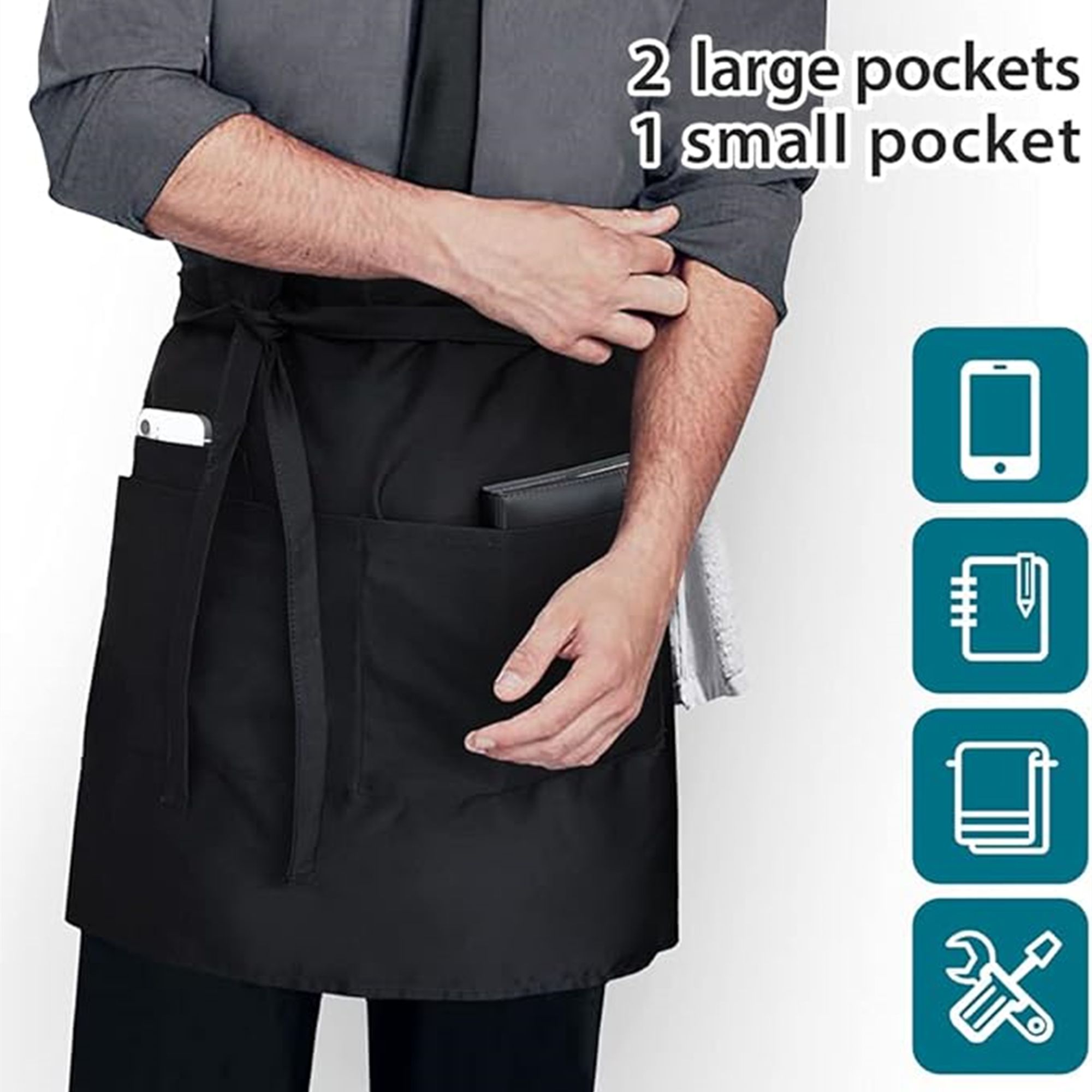 Server Apron With 3 Pockets 4