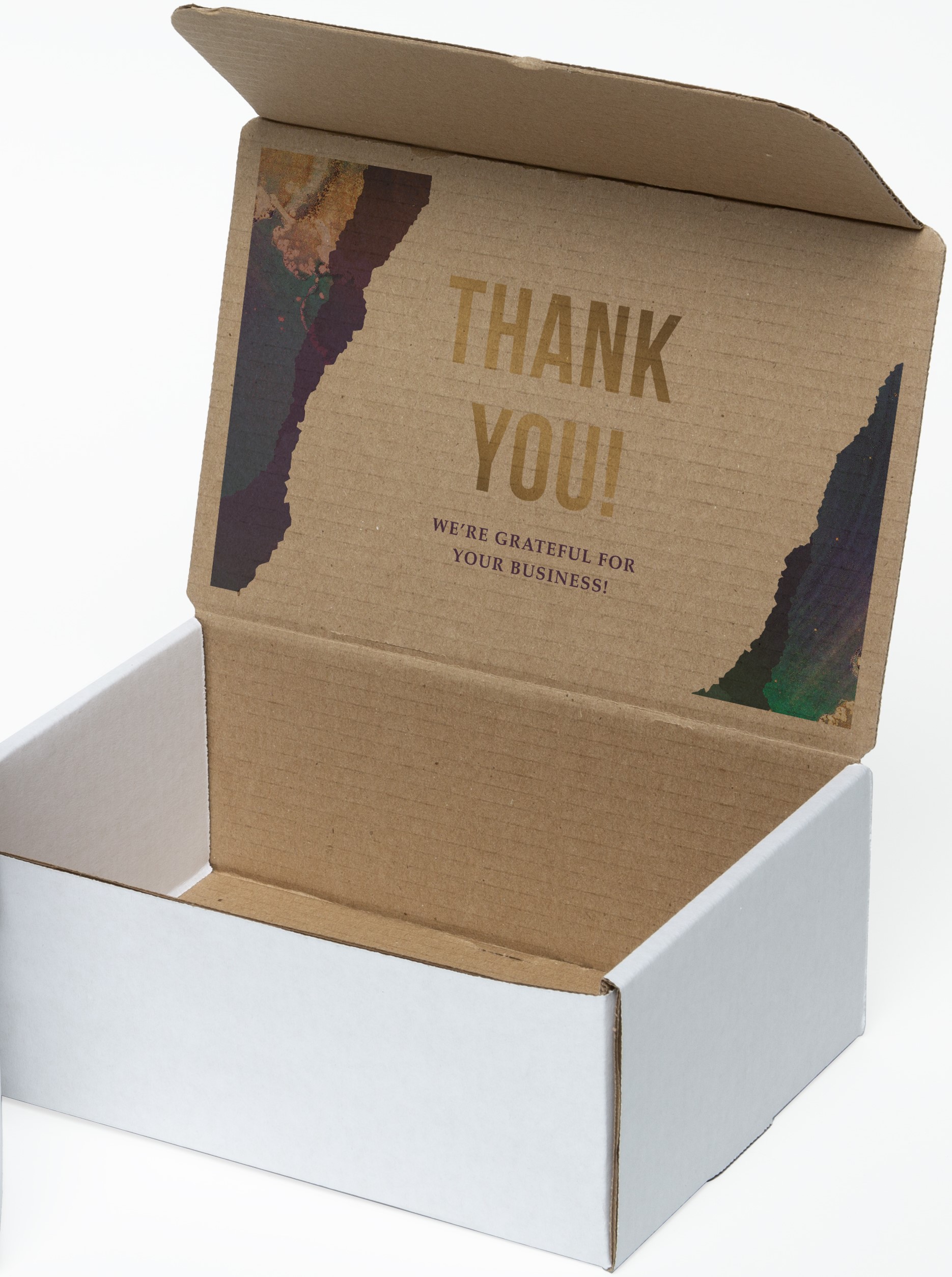 Full Color White Display Mailer Box w/Inside Imprint (10" x 7" x 4")