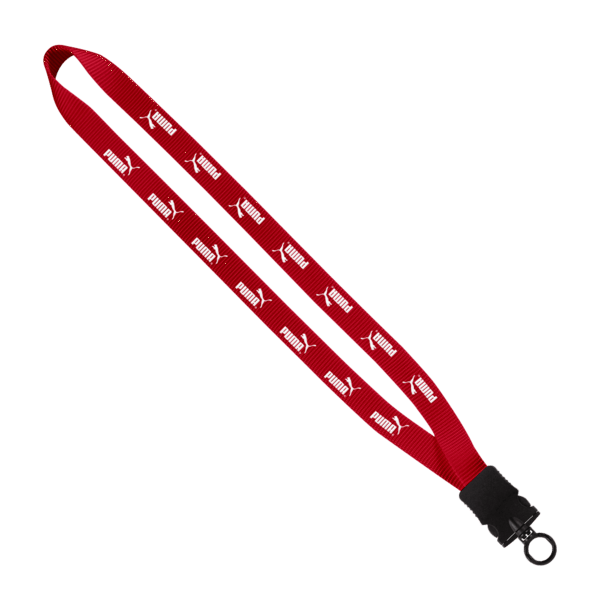 3/4" Smooth Nylon Lanyard with Snap-Buckle Release & O-Ring 32