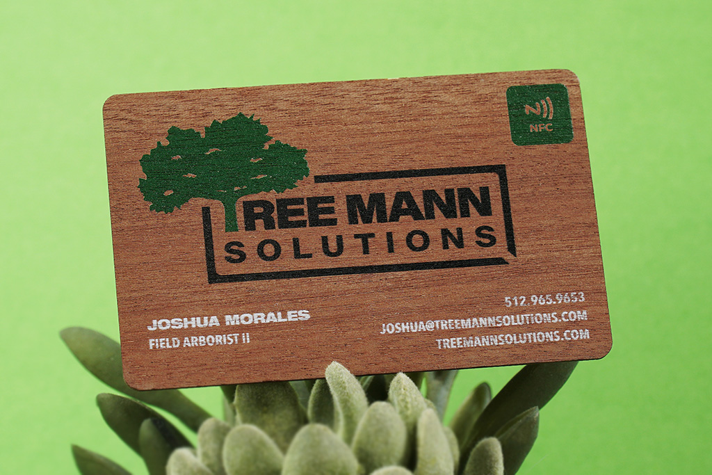 Wood NFC Business Cards 10