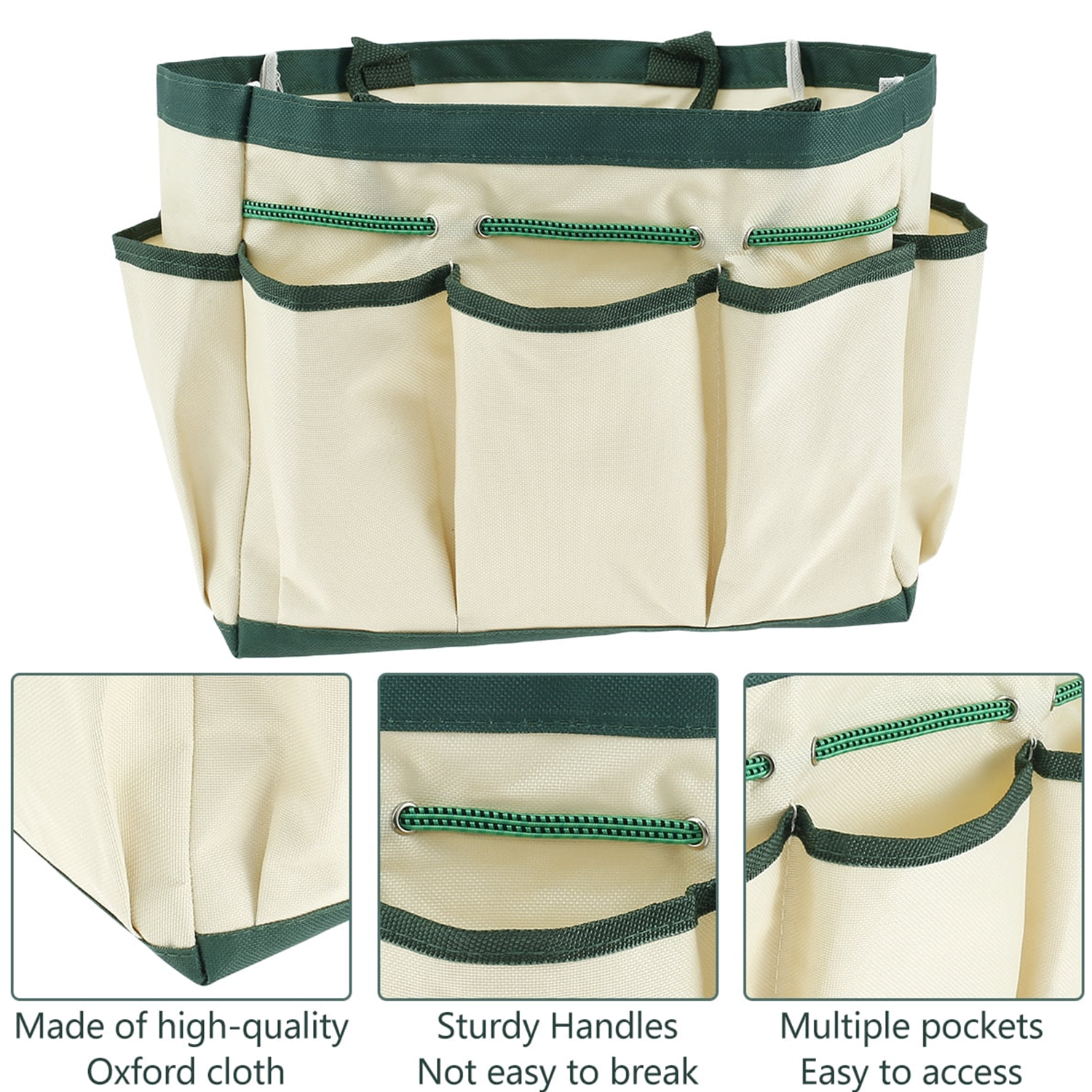Large Capacity Oxford Garden Tool Bag w/ Pockets 4