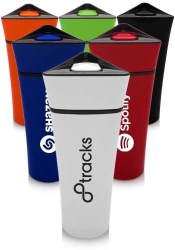16 oz Plastic Travel Mug w/ Triangular Lid 2