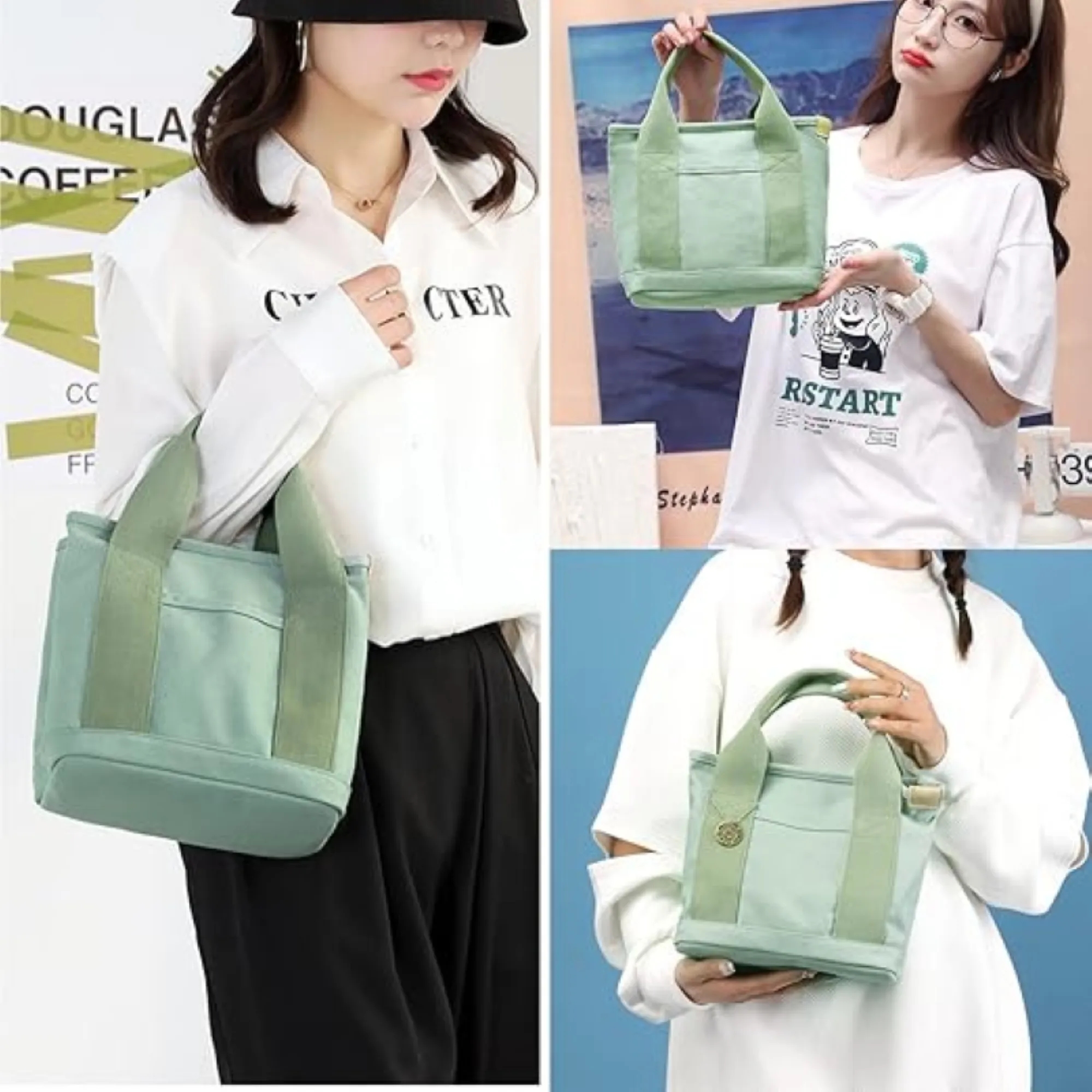 Multi Pocket Canvas Tote Bag, custom tote bag with logo imprint 5