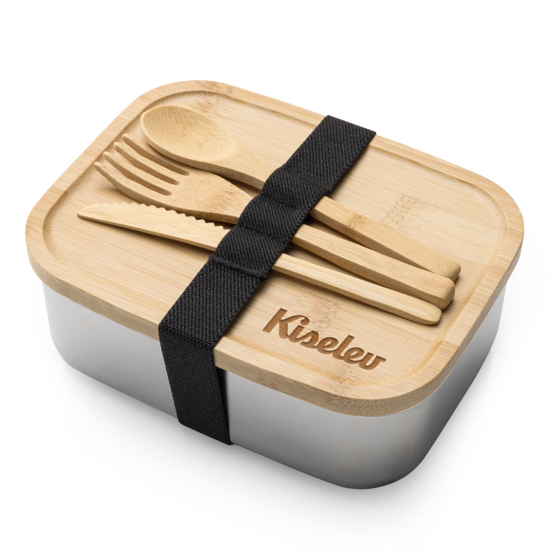 Chapman 4pc To Go Box w/Bamboo Lid & Utensils