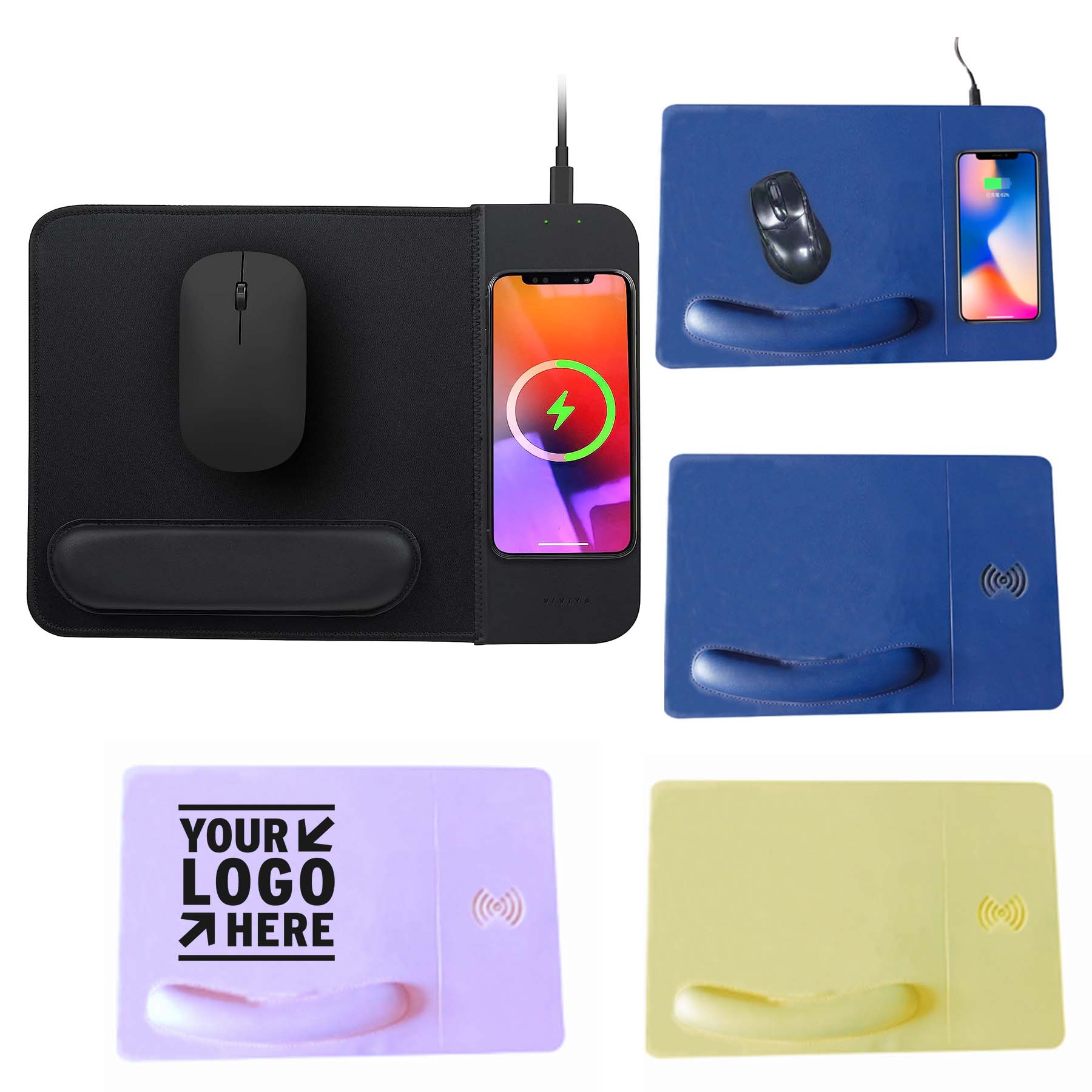 15W Wireless Charging Mouse Pad with Wrist Support 2