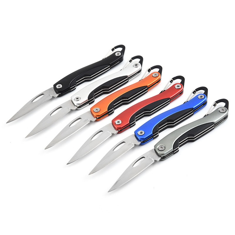 Stainless Steel Folding Pocket Knife with Key Chain 6